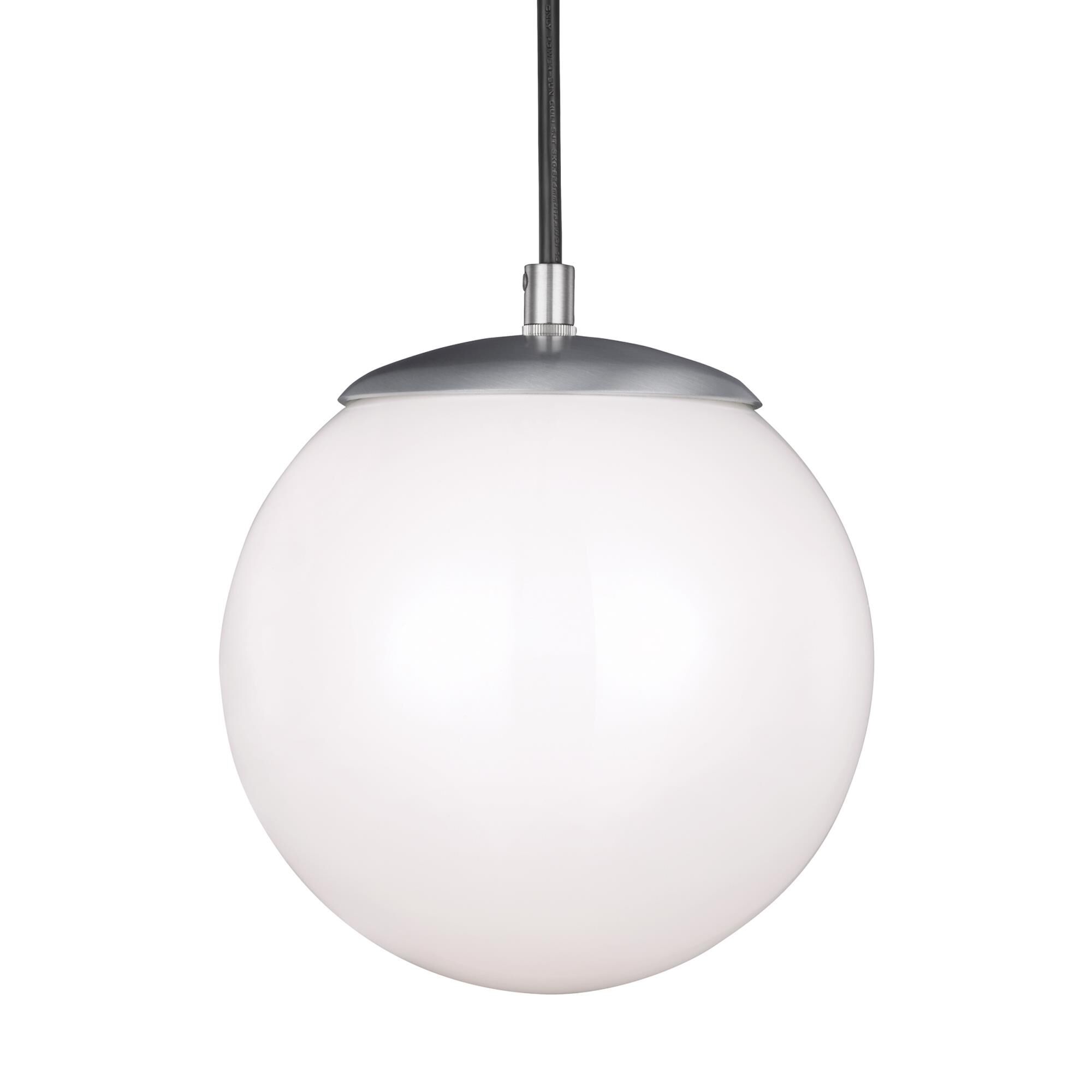 Shown in Satin Aluminum finish and Smooth White  Diffuser glass and Smooth White Glass Diffuser shade