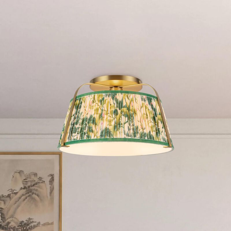 Peyton Fox Scout 13 Inch Semi Flush Mount by Alora Mood