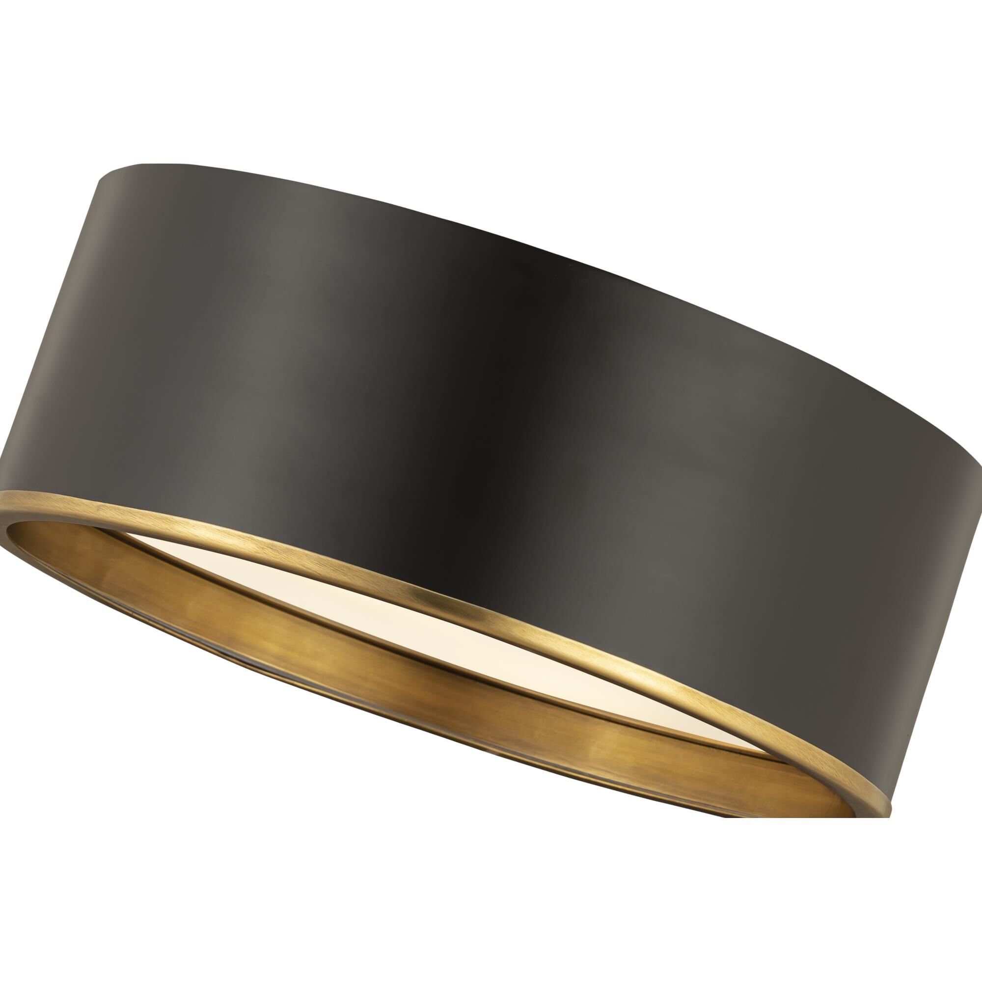 Shown in Matte Black And Rubbed Brass finish and Steel glass and Steel shade