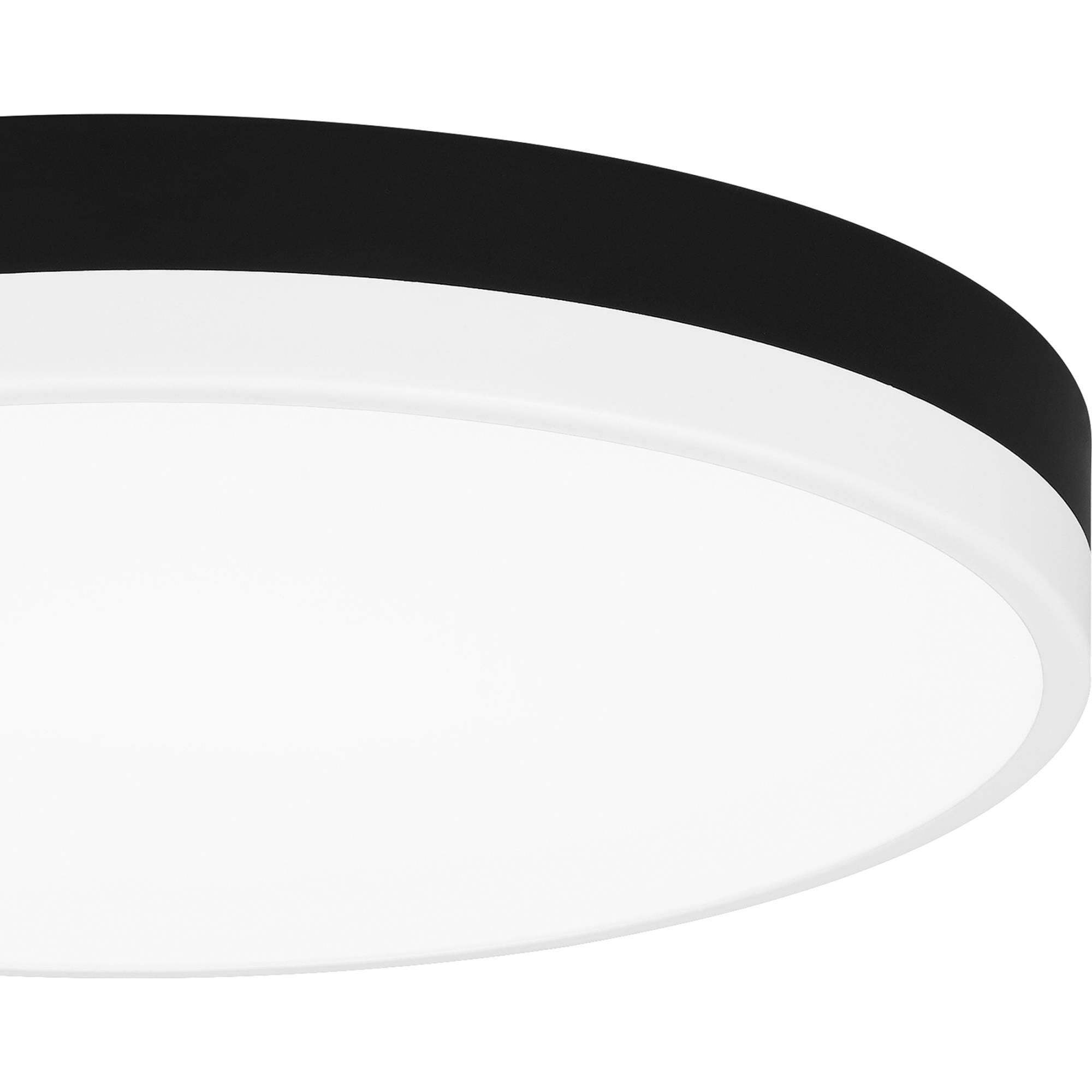 Shown in Matte Black White finish and White Acrylic shade