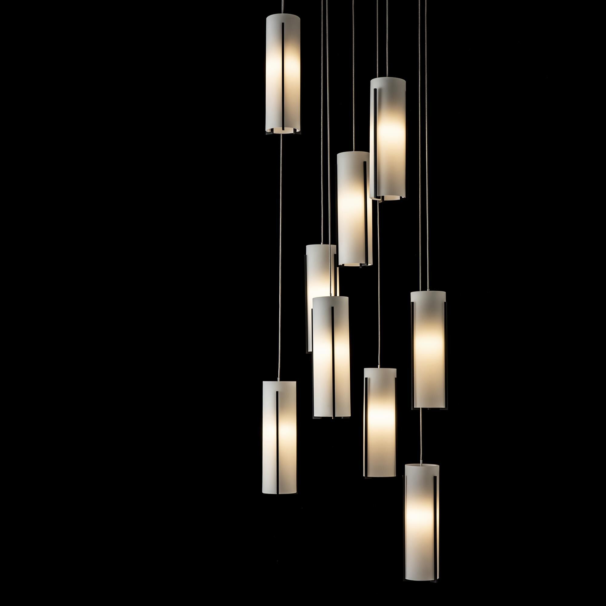Exos Glass 21 Inch Multi Light Pendant by Hubbardton Forge