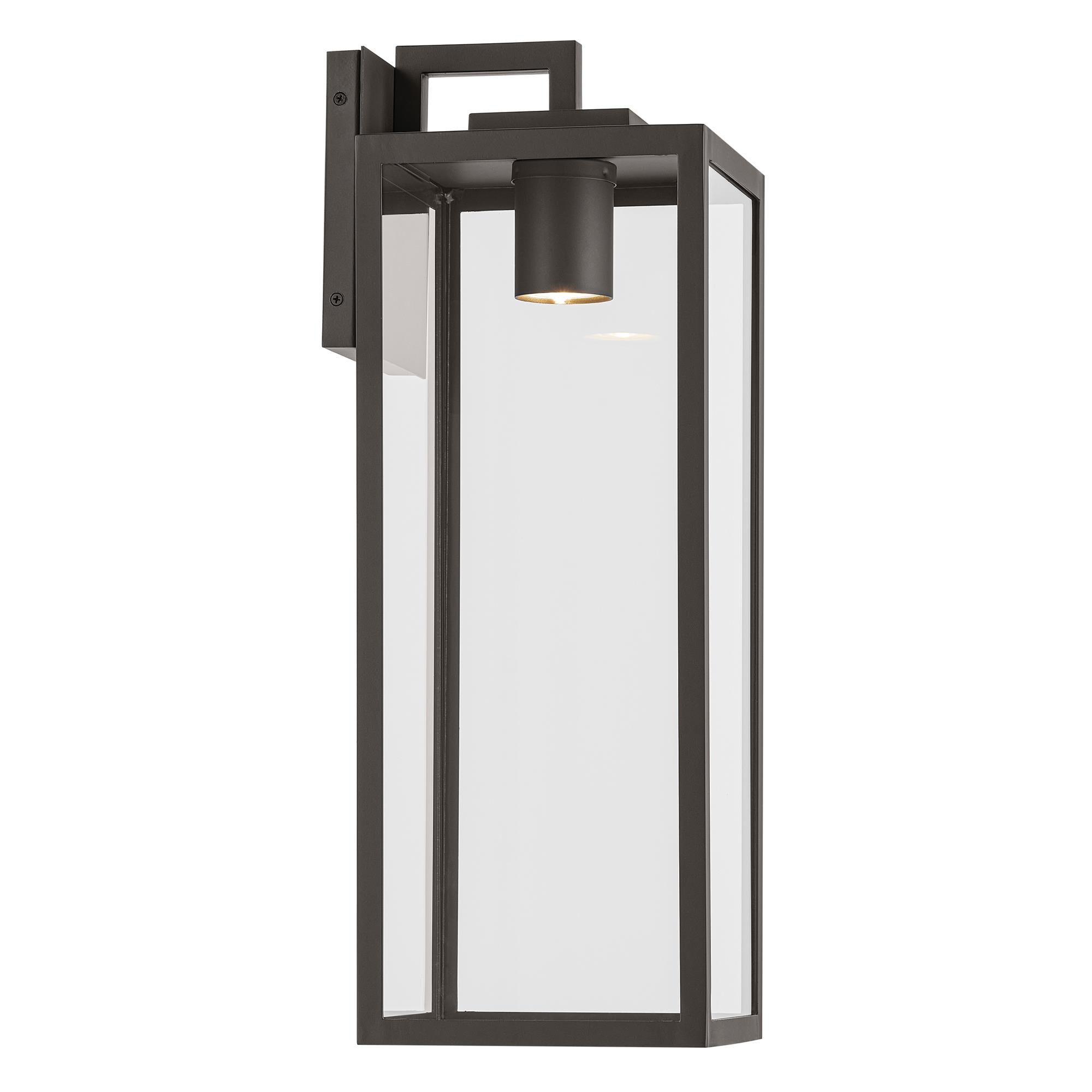 Shown in Olde Bronze finish and Clear glass and Metal shade