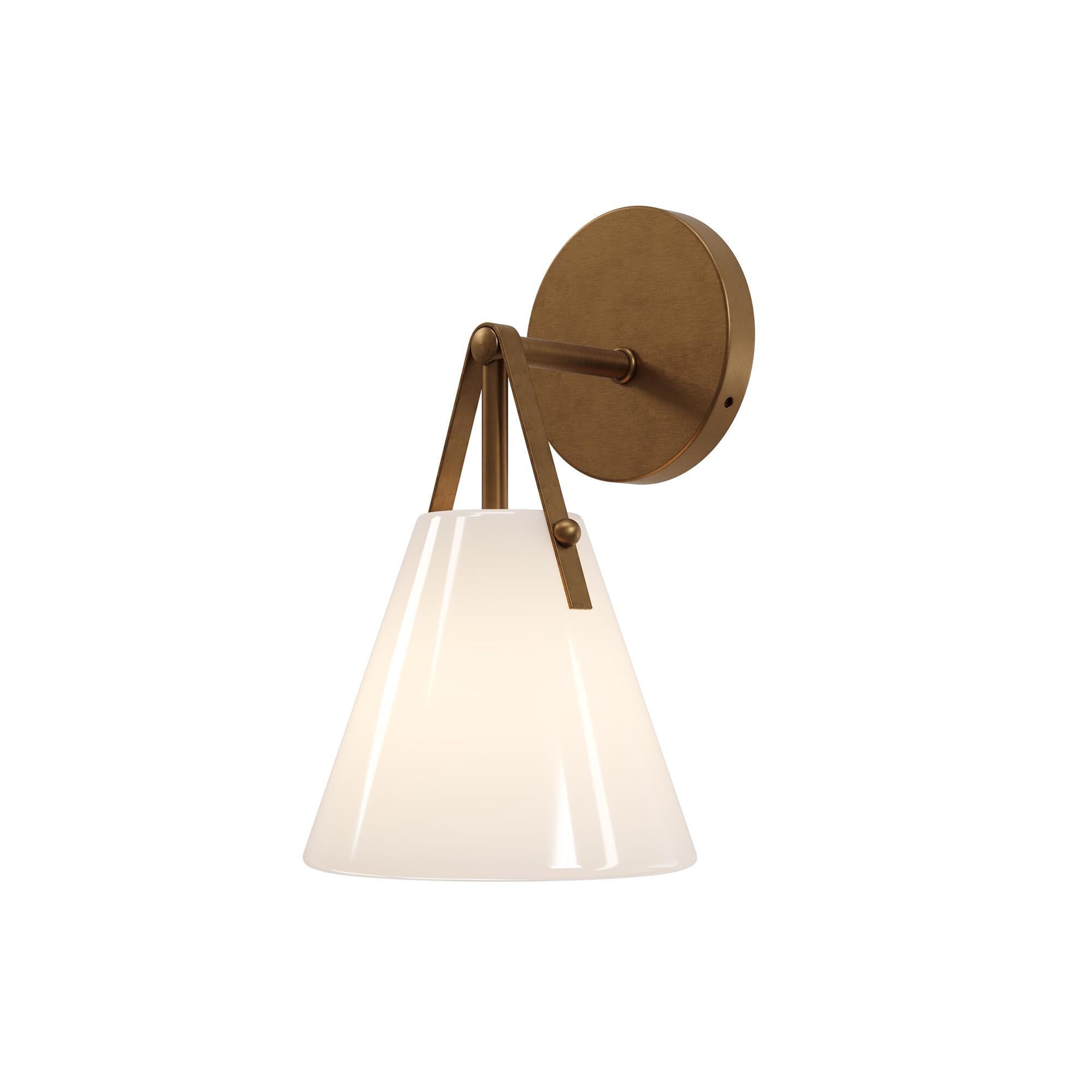 Shown in Opaque White and Antique Brass finish