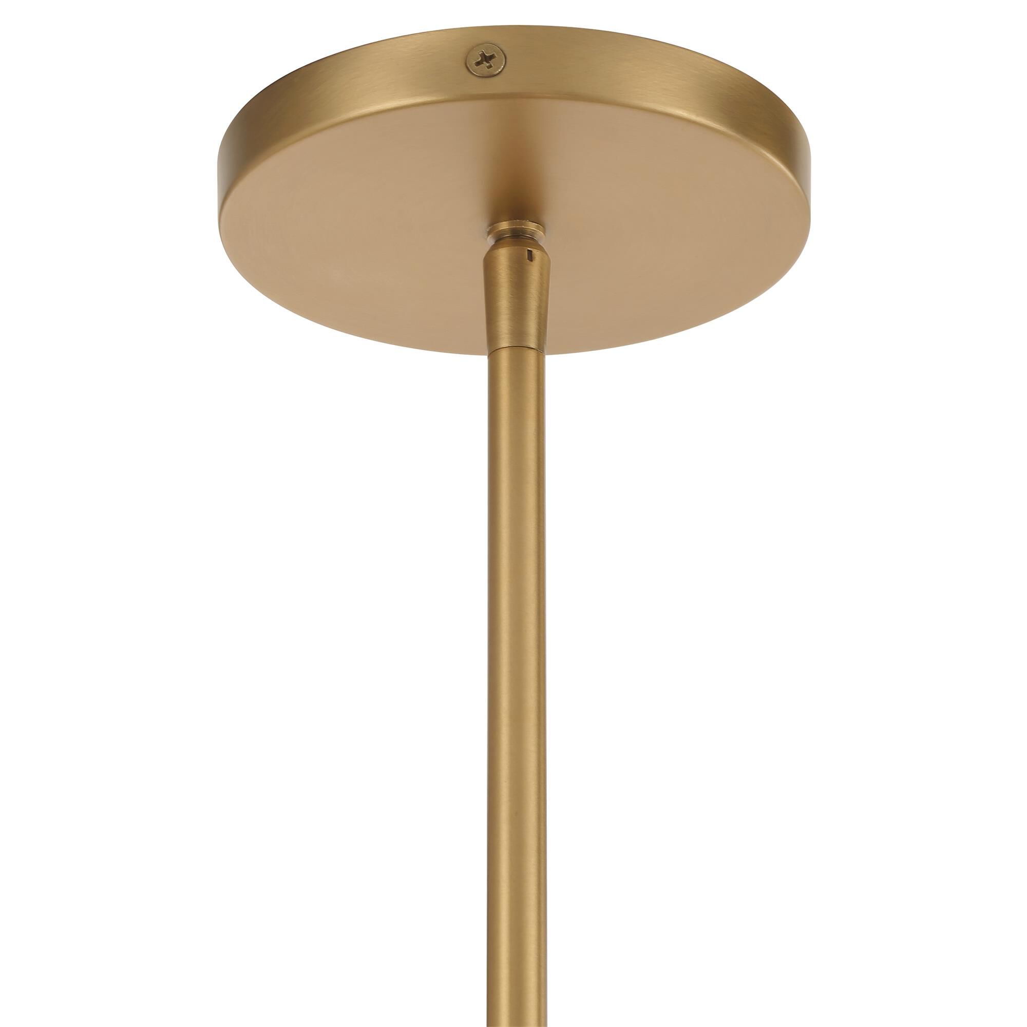 Shown in Legacy Brass finish and White Bubble glass