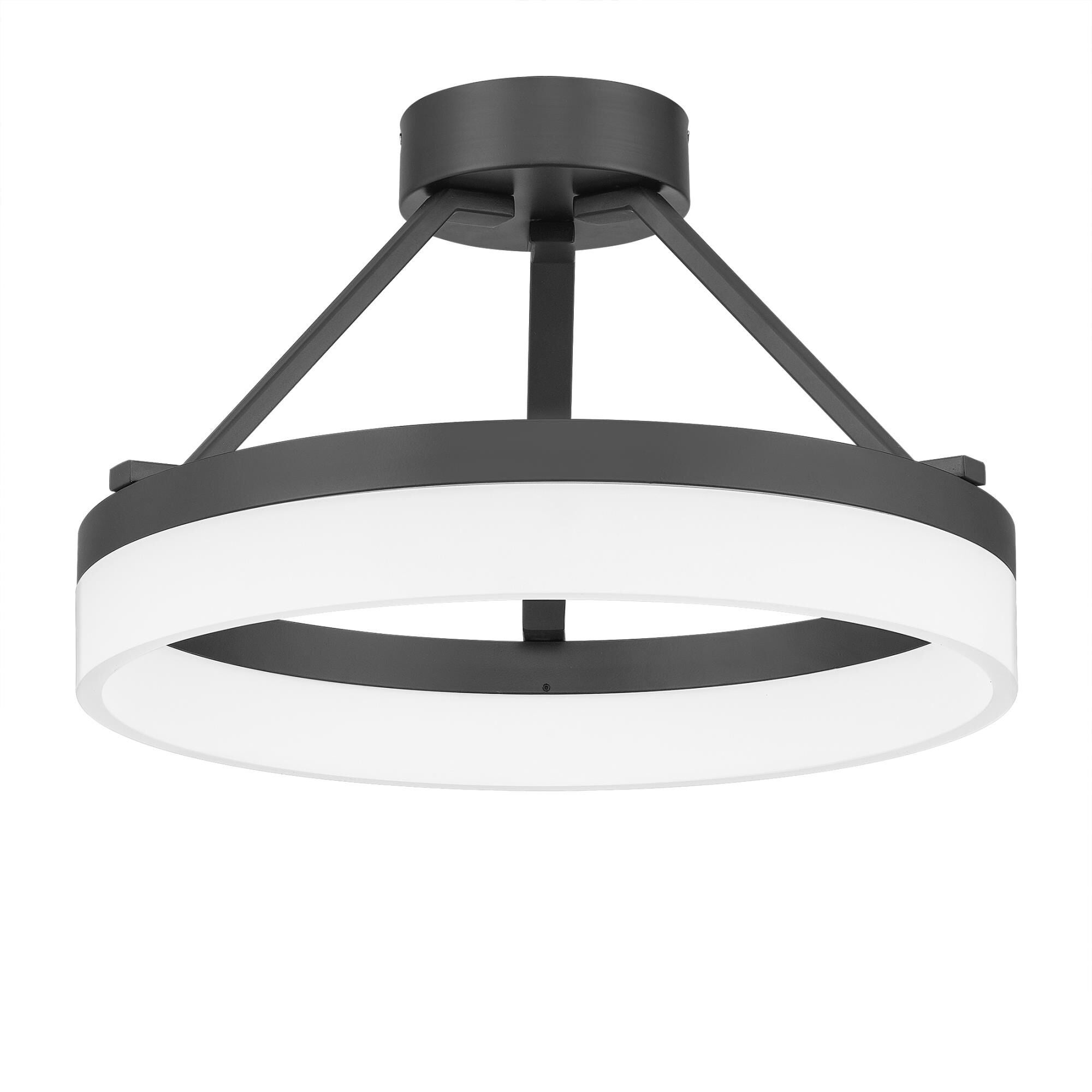 Cohen 15 Inch 1 Light LED Semi Flush Mount by Quoizel