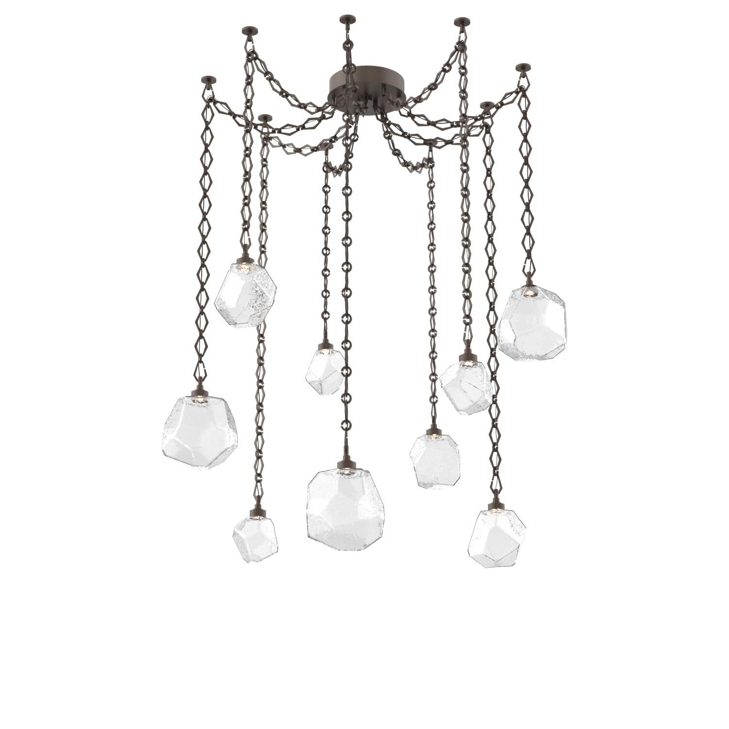 Levi Wilson Gem 17 Inch Multi Pendant Light by Hammerton Studio