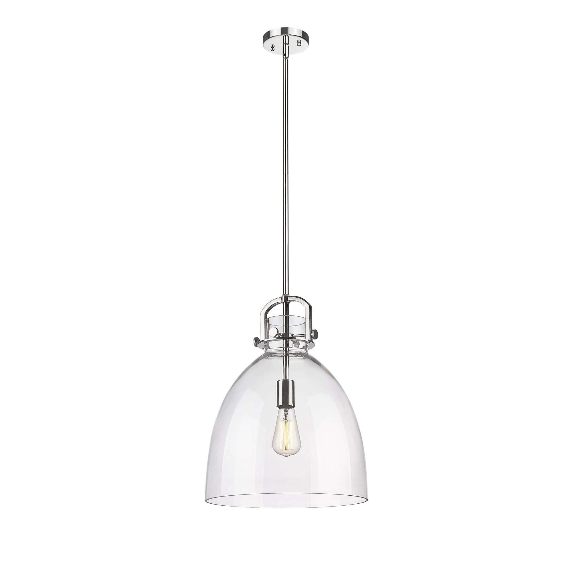 Shown in Polished Nickel finish and Clear glass