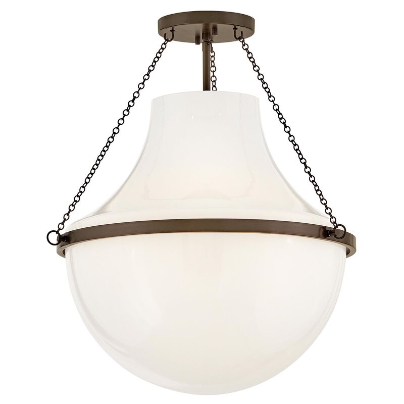 Collins 20 Inch Semi Flush Mount by Hinkley