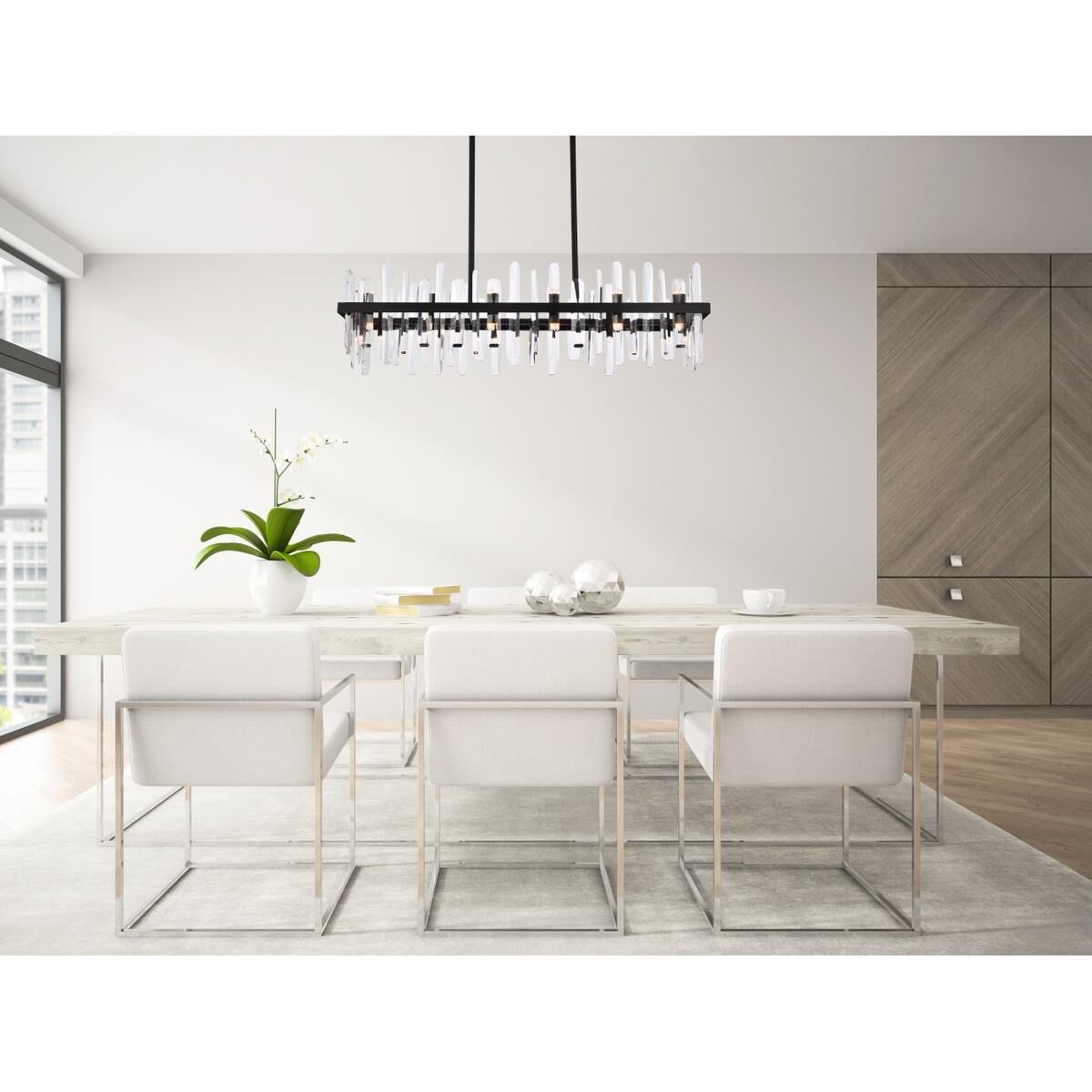 Serena 42 Inch 24 Light Linear Suspension Light by Elegant Lighting