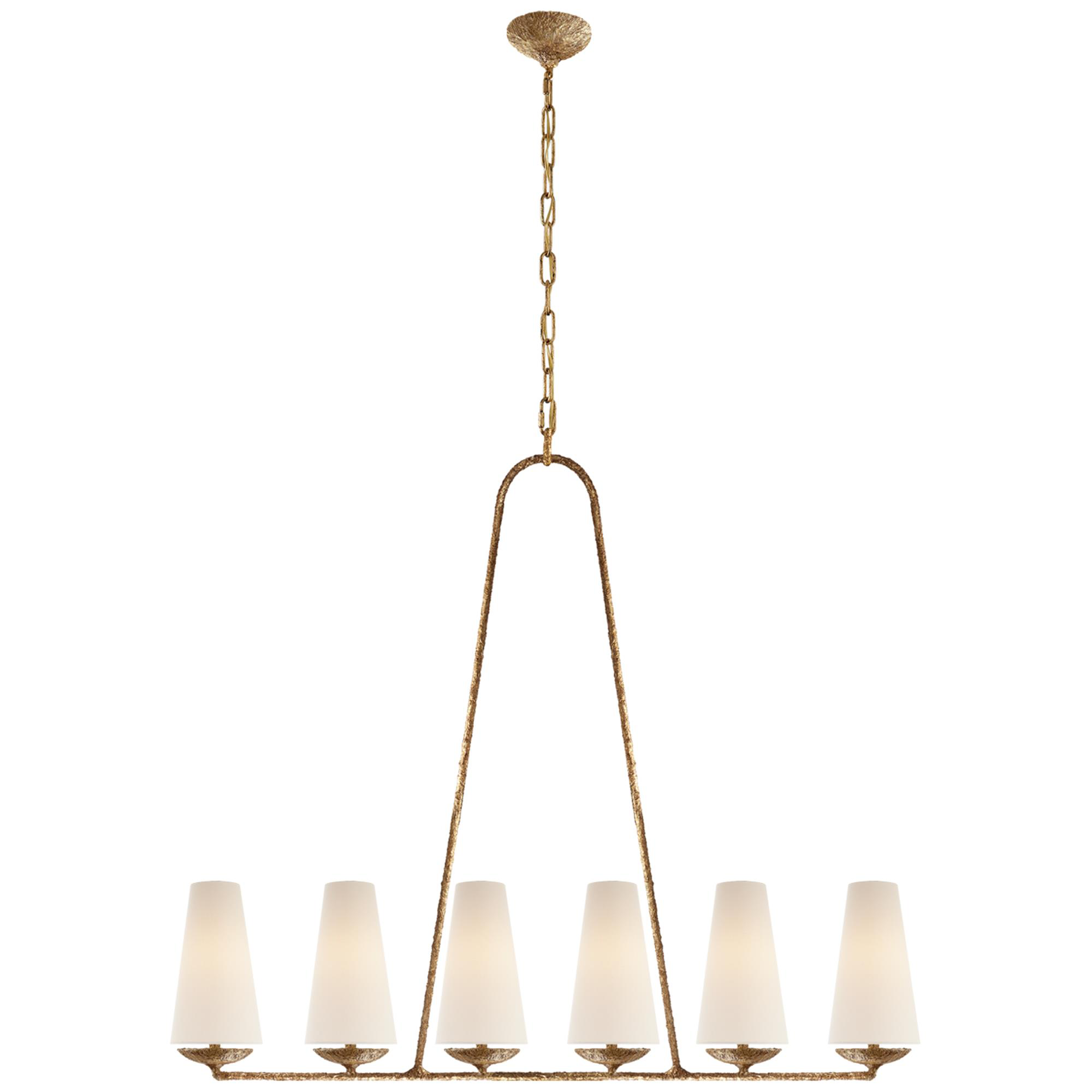 Shown in Gilded Plaster finish and Linen shade