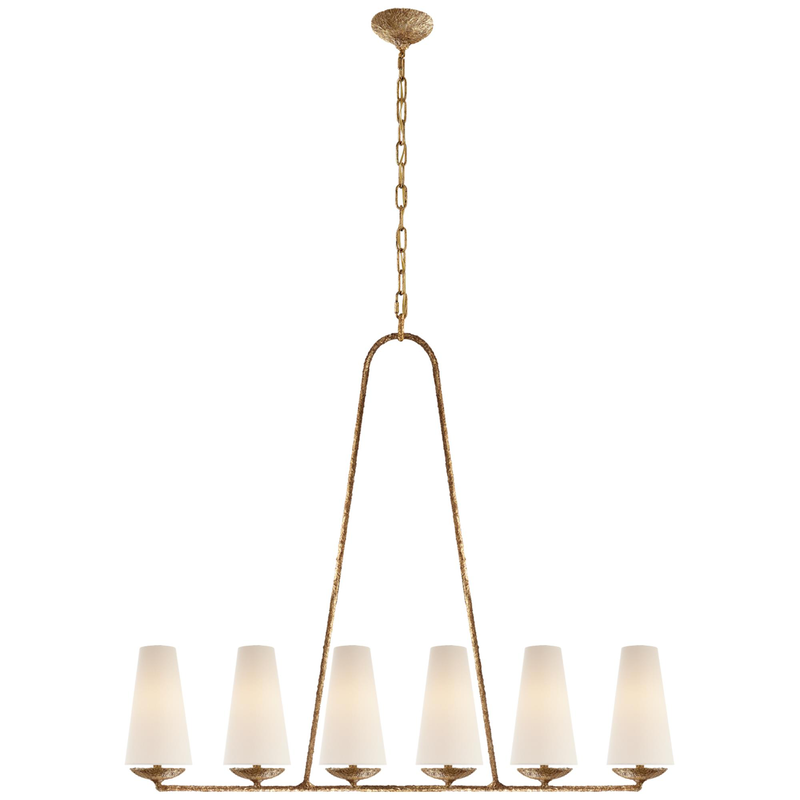 AERIN Fontaine 45 Inch 6 Light Linear Suspension Light by Visual Comfort Signature Collection