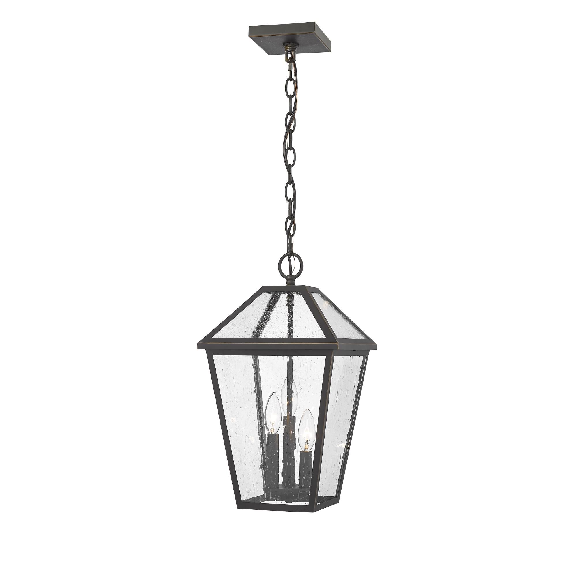 Talbot 18 Inch Tall 3 Light Outdoor Hanging Lantern by Z-Lite