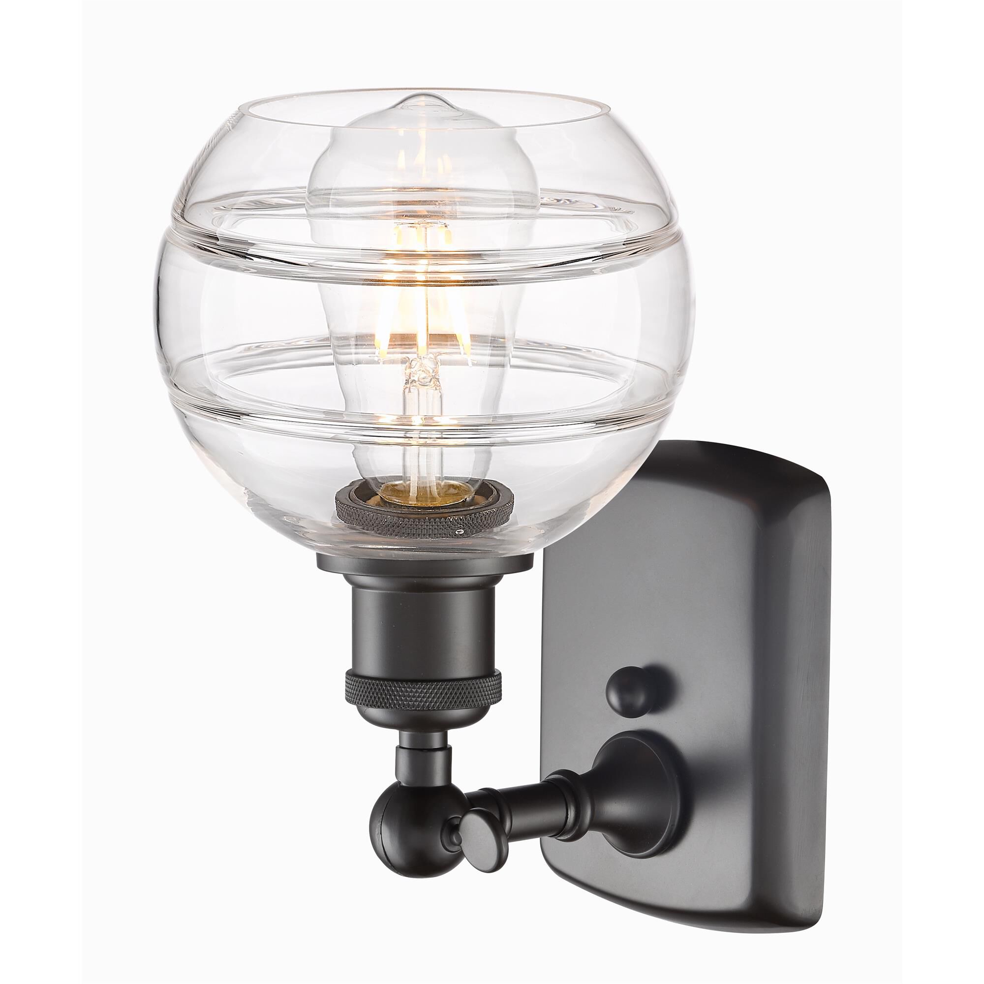 Shown in Oil Rubbed Bronze finish and Clear glass