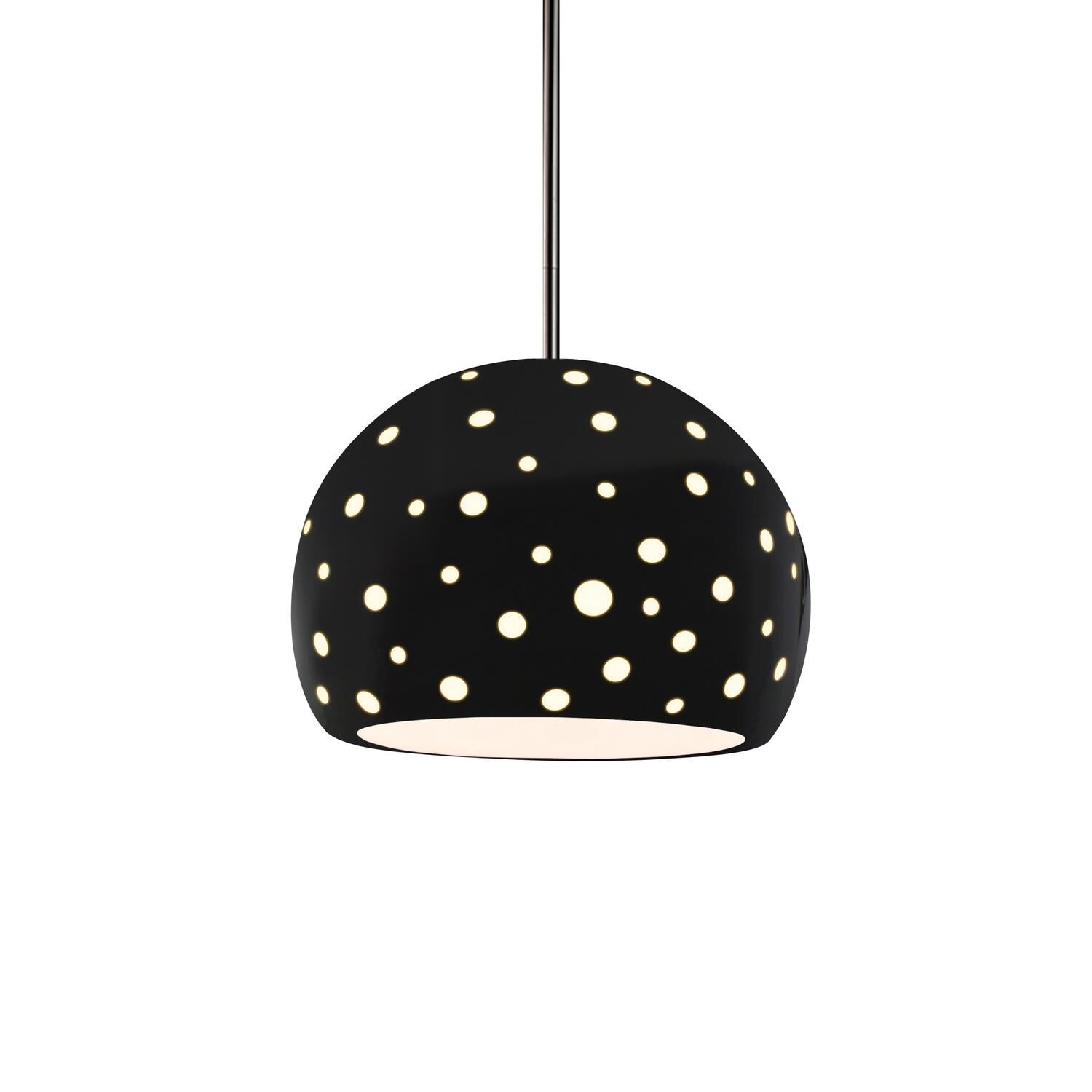 Perforated Globe 10 Inch Large Pendant by Justice Design Group