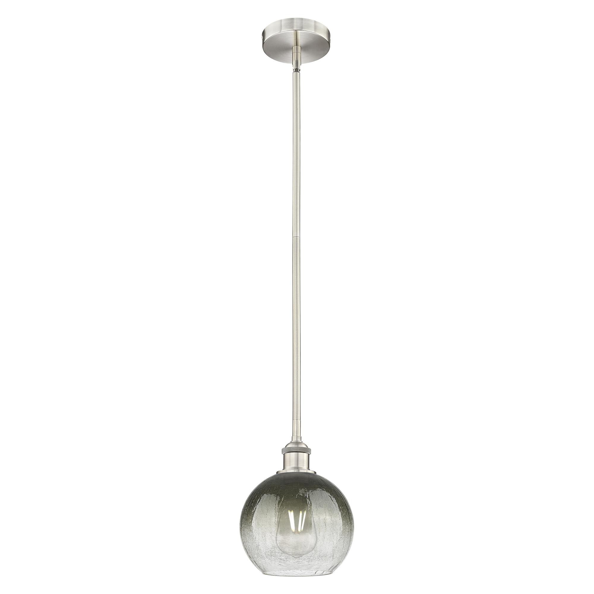 Shown in Brushed Satin Nickel finish and Slate glass