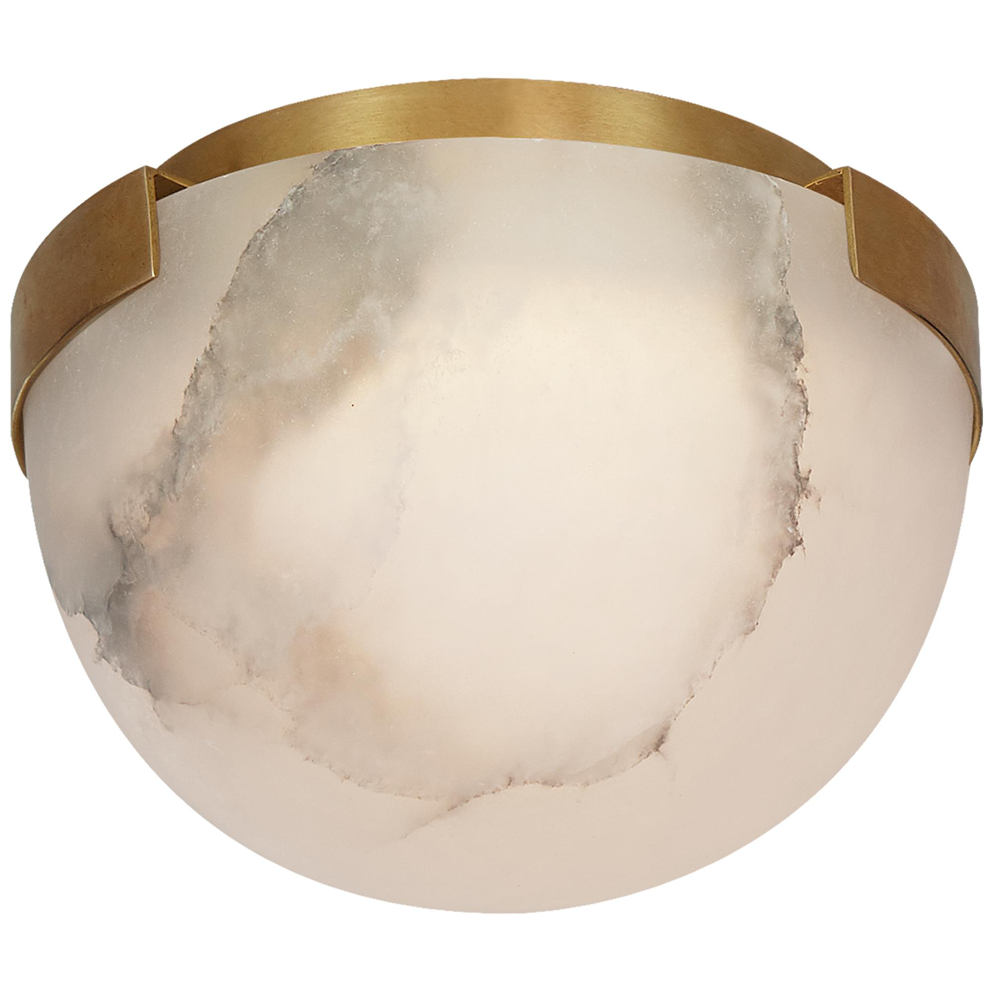 Shown in Antique-Burnished Brass finish and Alabaster shade