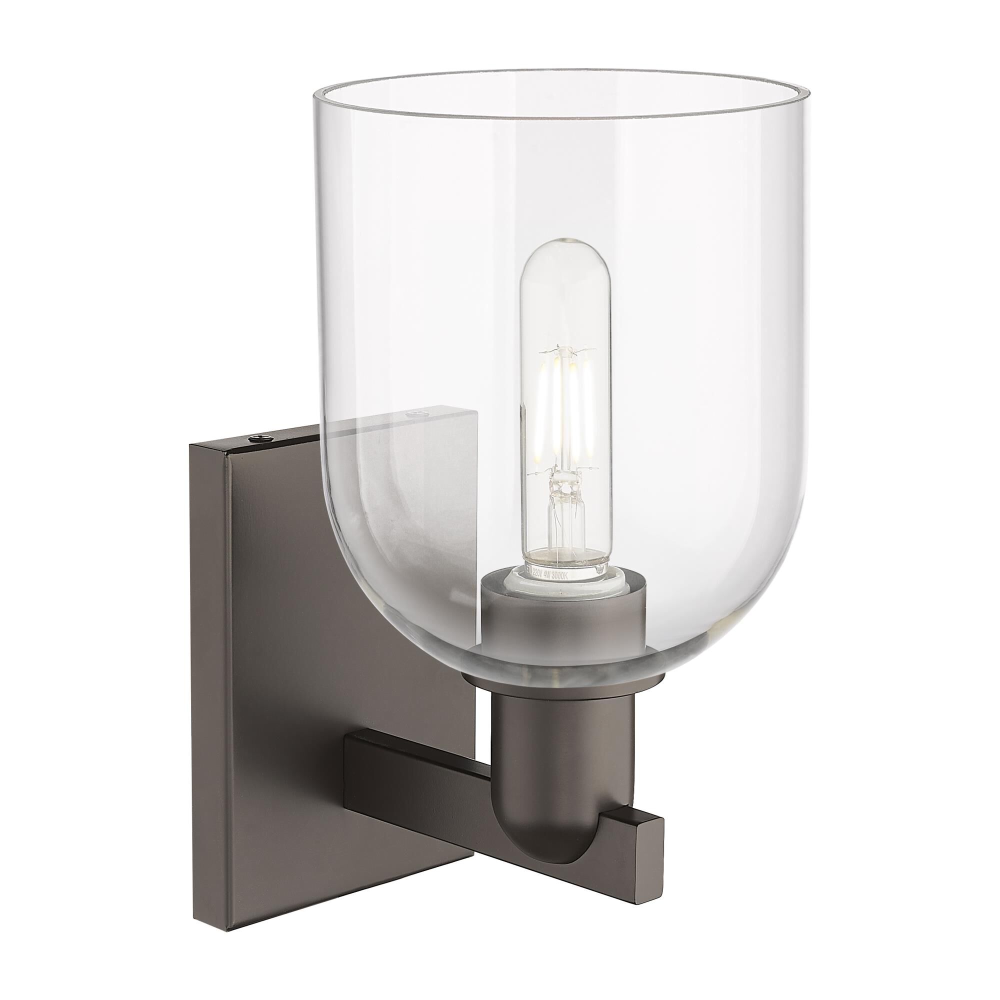 Shown in Oil Rubbed Bronze finish and Clear glass