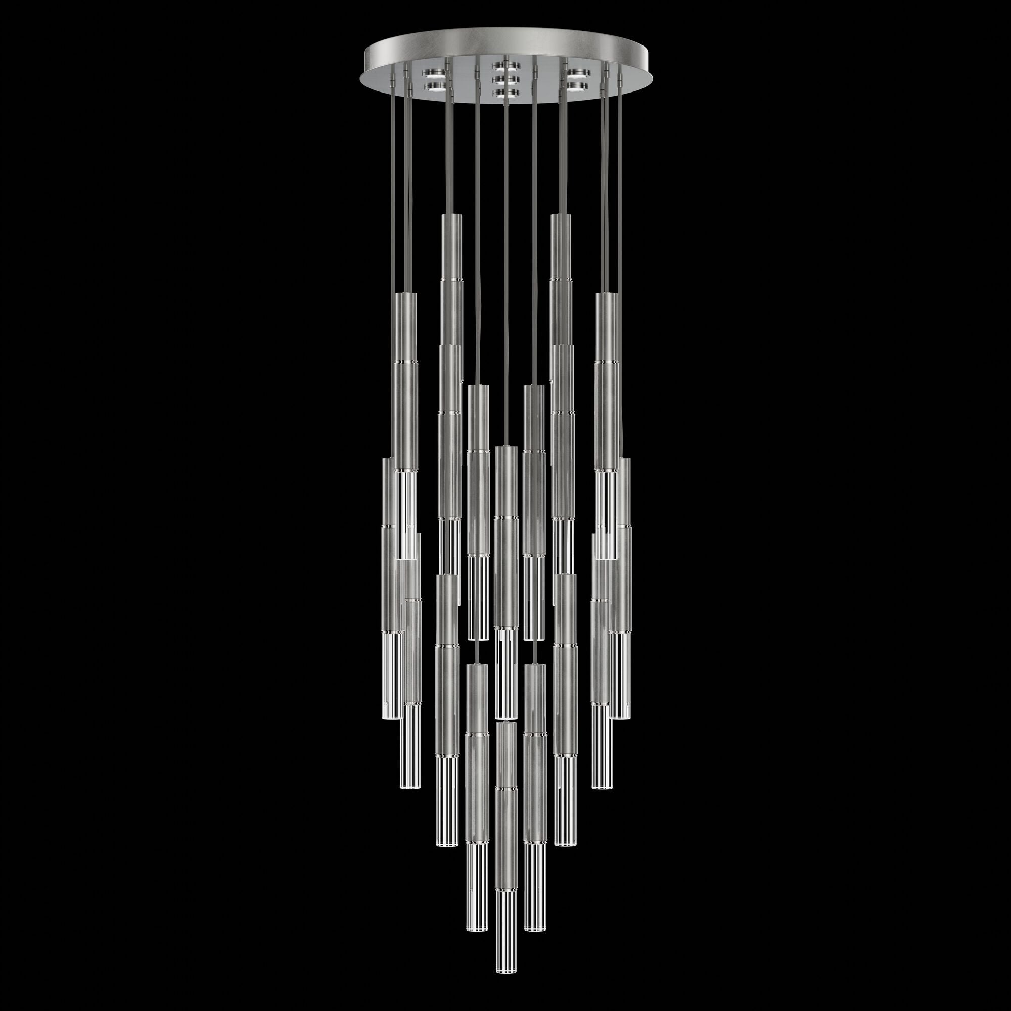 Shown in Silver finish and True crystal and False glass