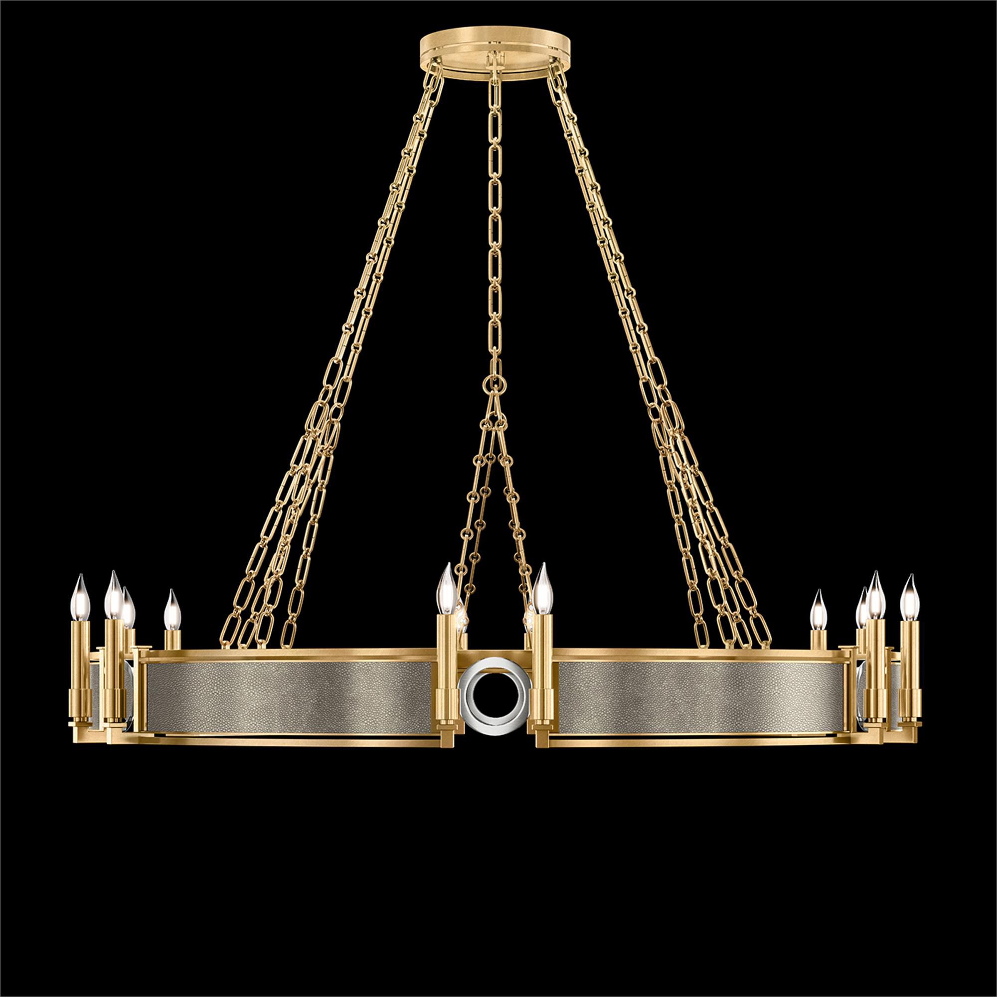 Shown in Gold Leaf and Nickel  finish and Coco accent
