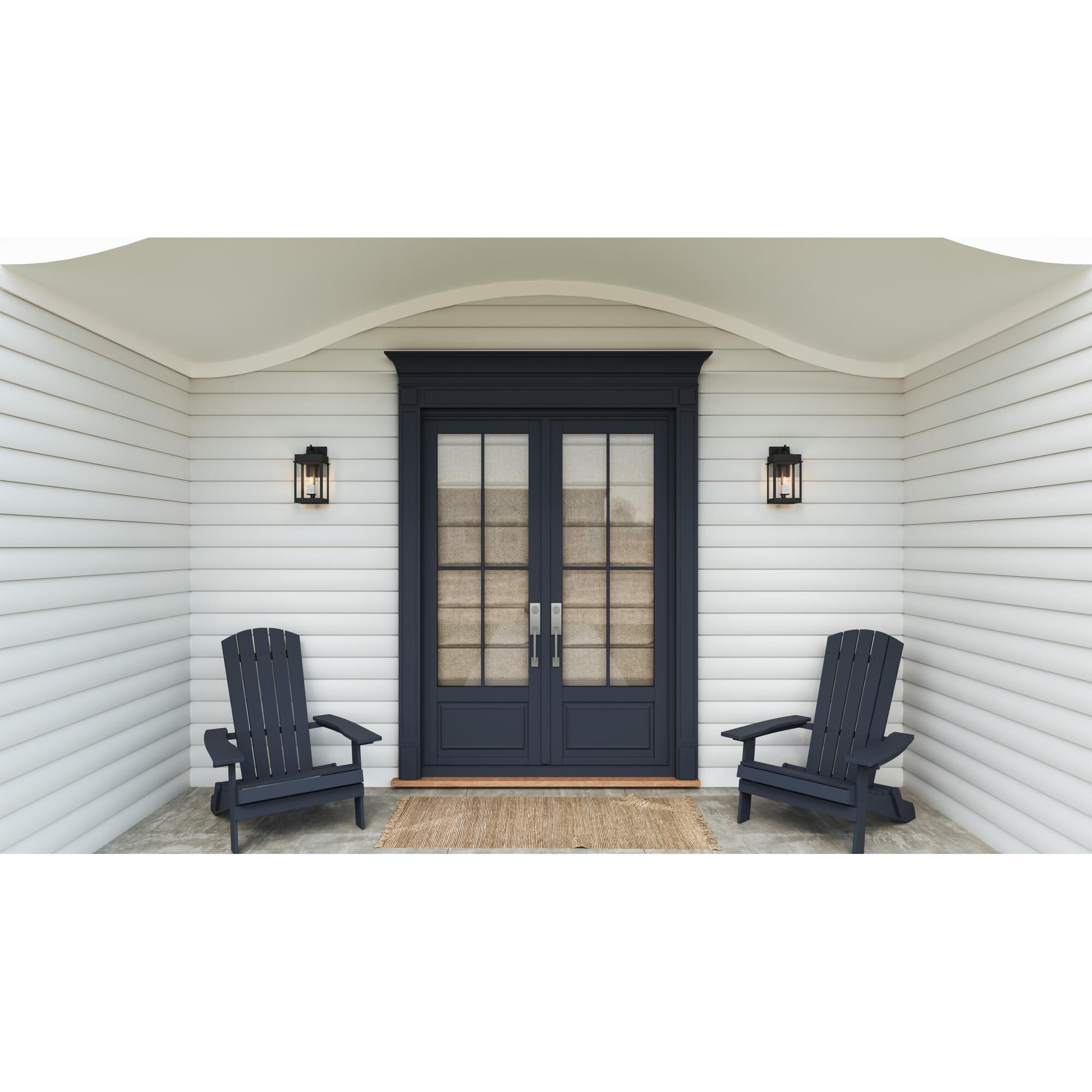 Shown in Matte Black finish and Clear, Clear Tempered glass