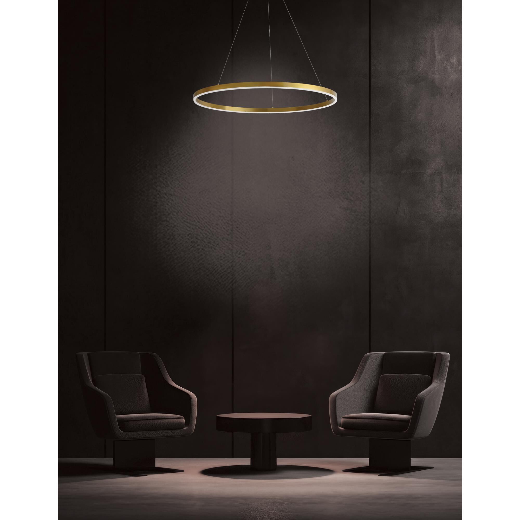 Shown in Aged Brass finish and White shade