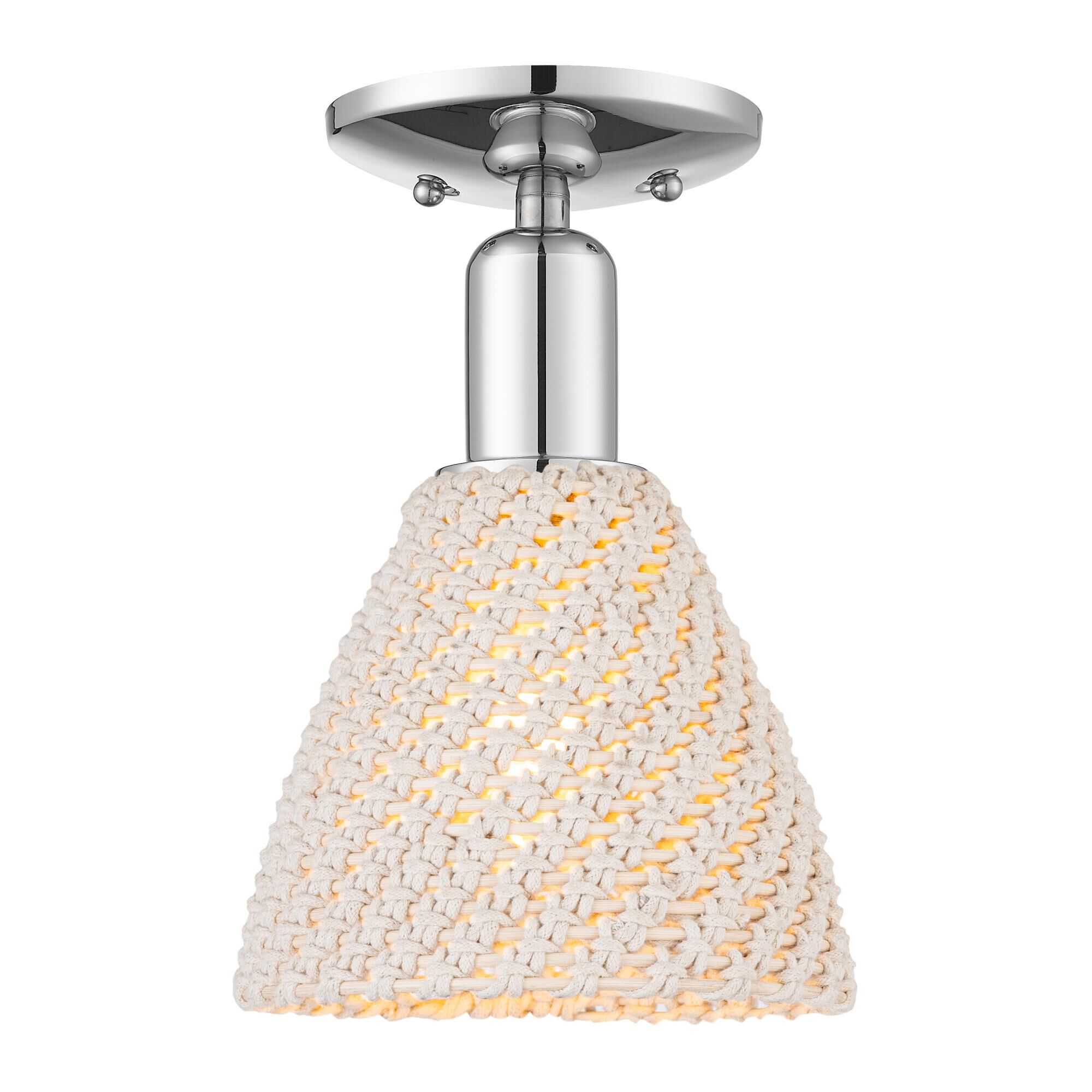 Bruno Marashlian Natural Ballston Dome 8 Inch Semi Flush Mount by Innovations Lighting