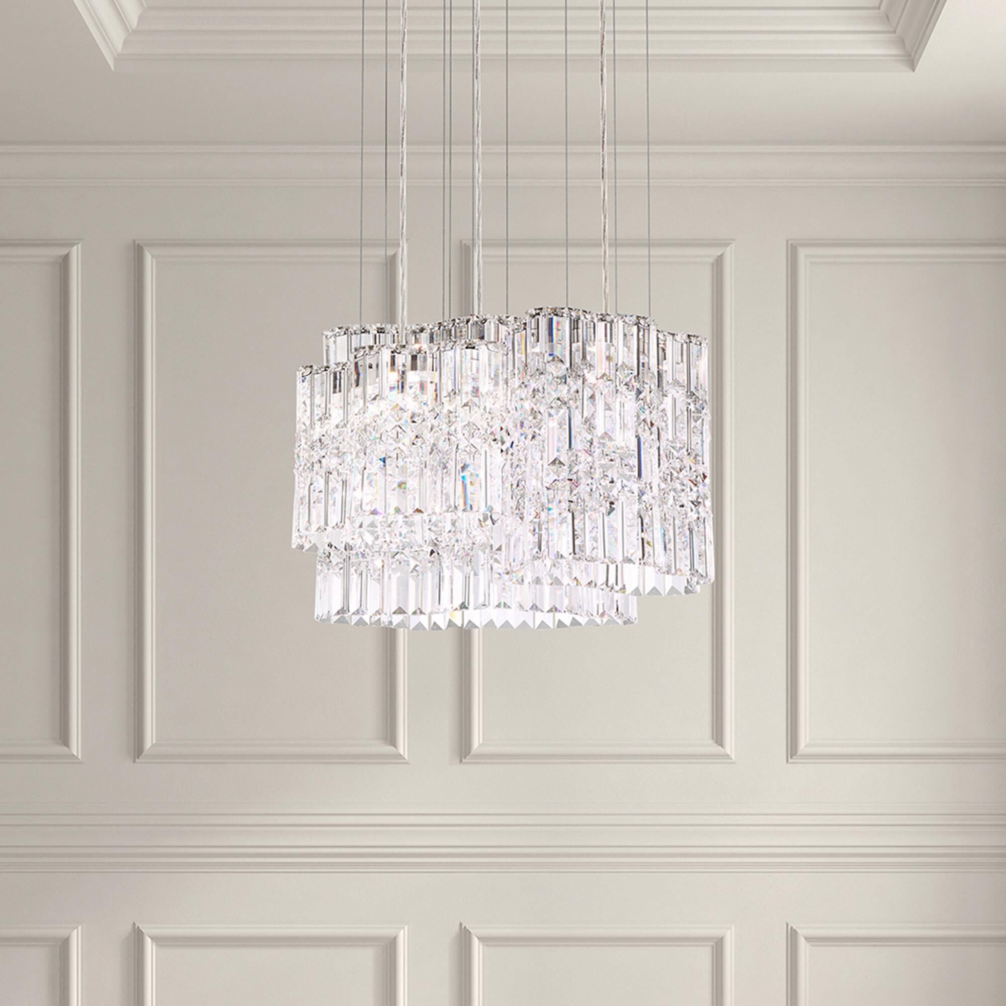 Shown in Polished Stainless Steel finish and Clear Optic crystal