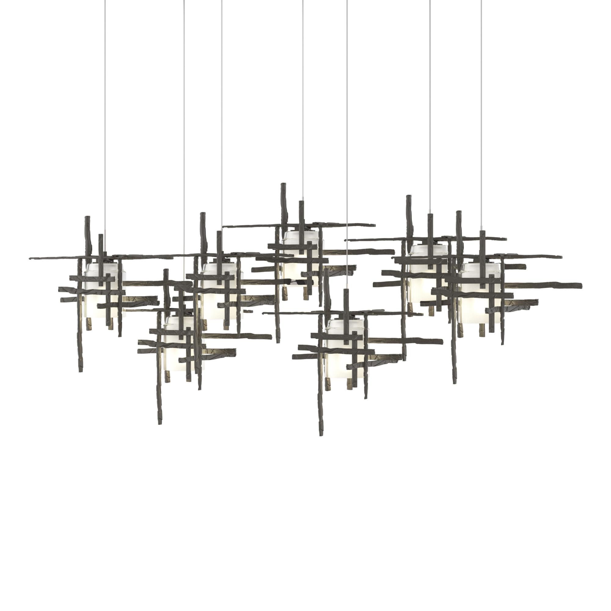 Tura 53 Inch 7 Light LED Linear Suspension Light by Hubbardton Forge