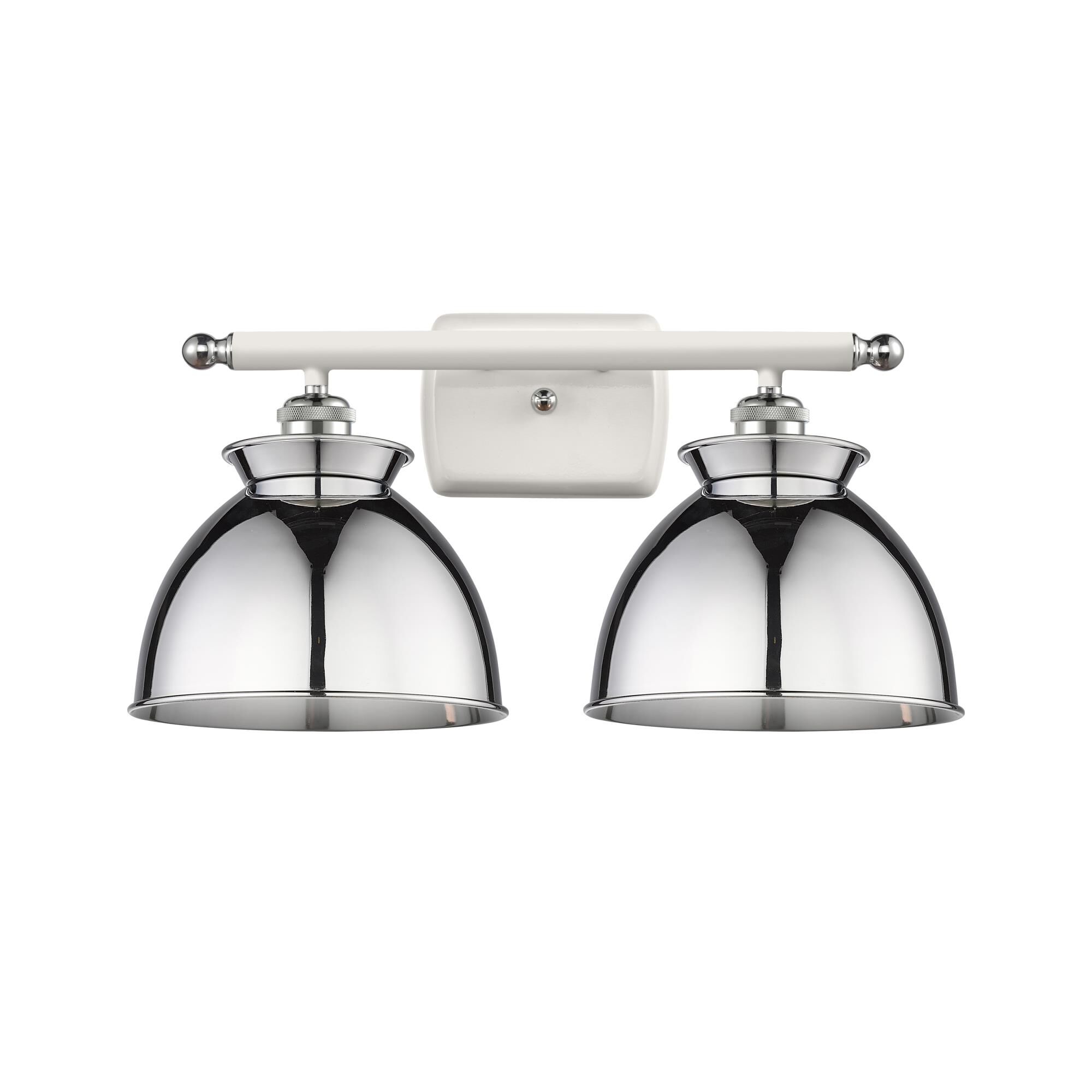 Shown in White finish and Polished Chrome shade