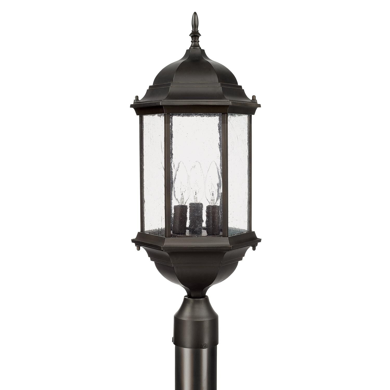 Main Street 24 Inch Tall 3 Light Outdoor Post Lamp by Capital Lighting Fixture Company