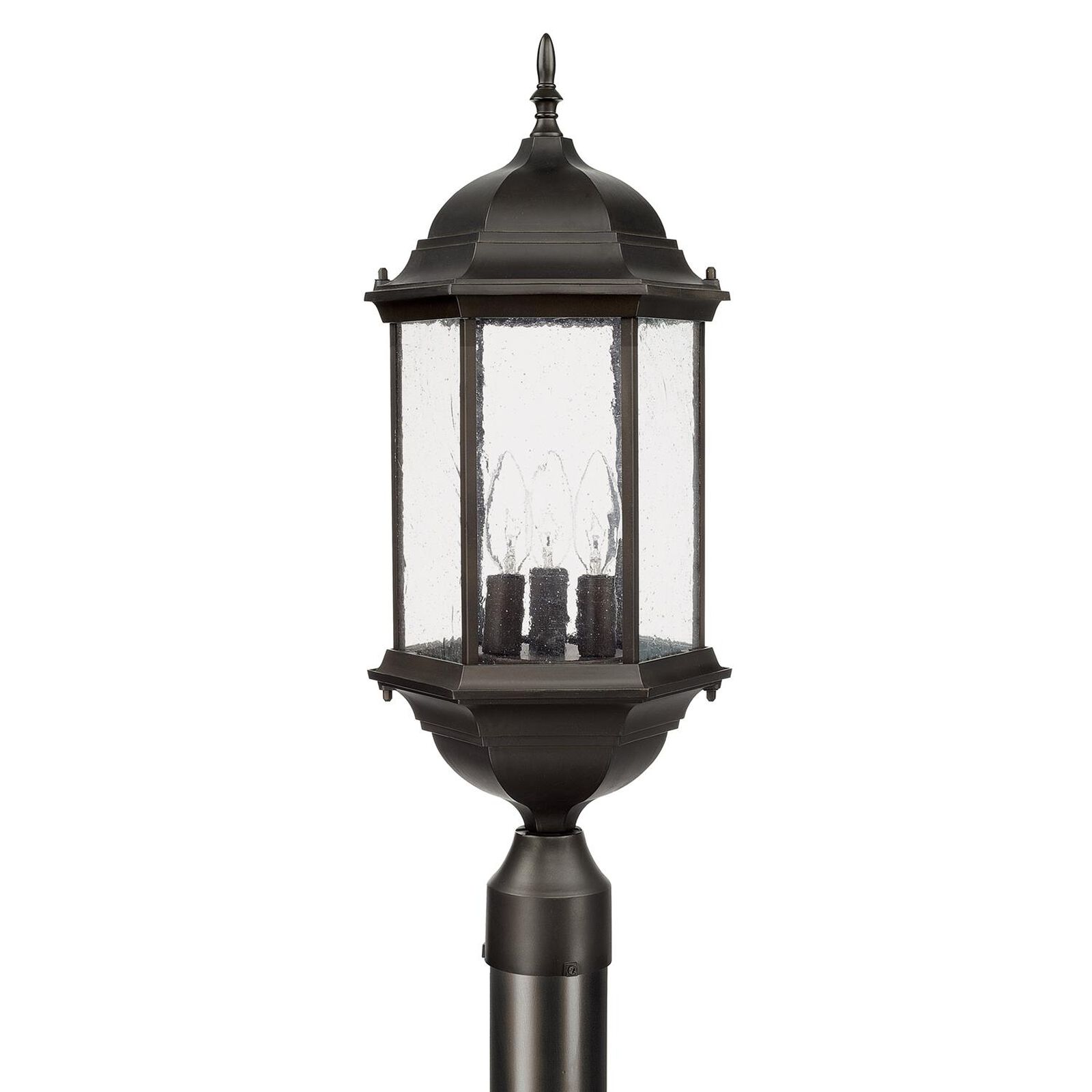 Main Street 24 Inch Tall 3 Light Outdoor Post Lamp | Capitol Lighting