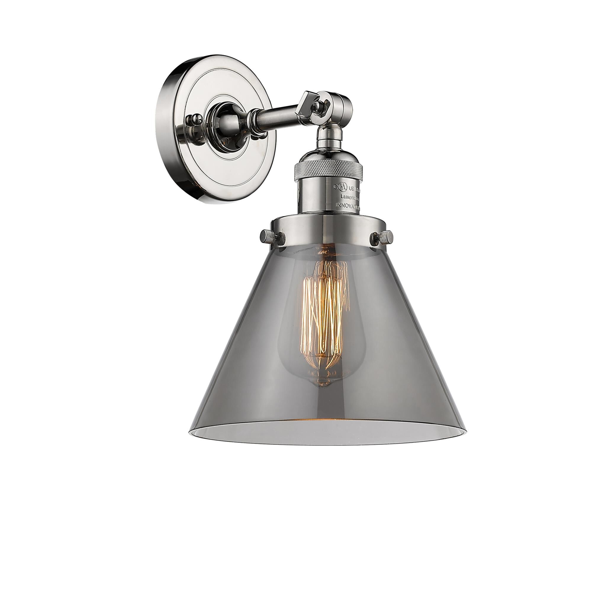 Bruno Marashlian Large Cone 7 Inch 1 Light Semi Flush Mount by Innovations Lighting