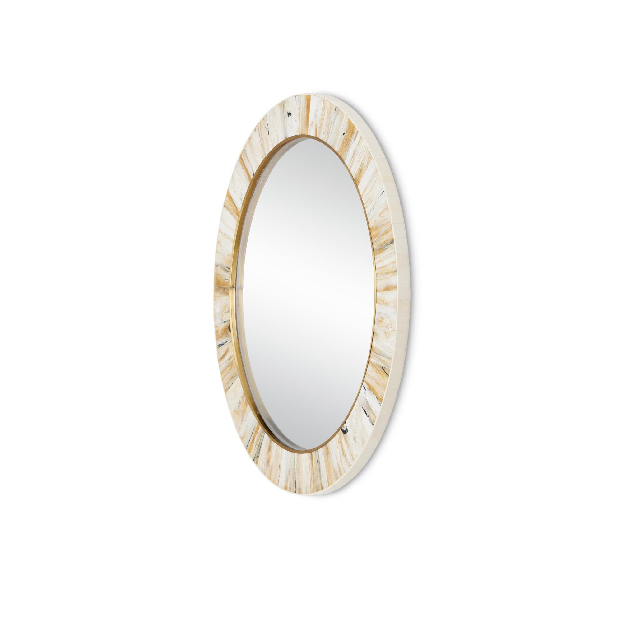 Niva Round Wall Mirror Decorative Mirrors by Currey and Company