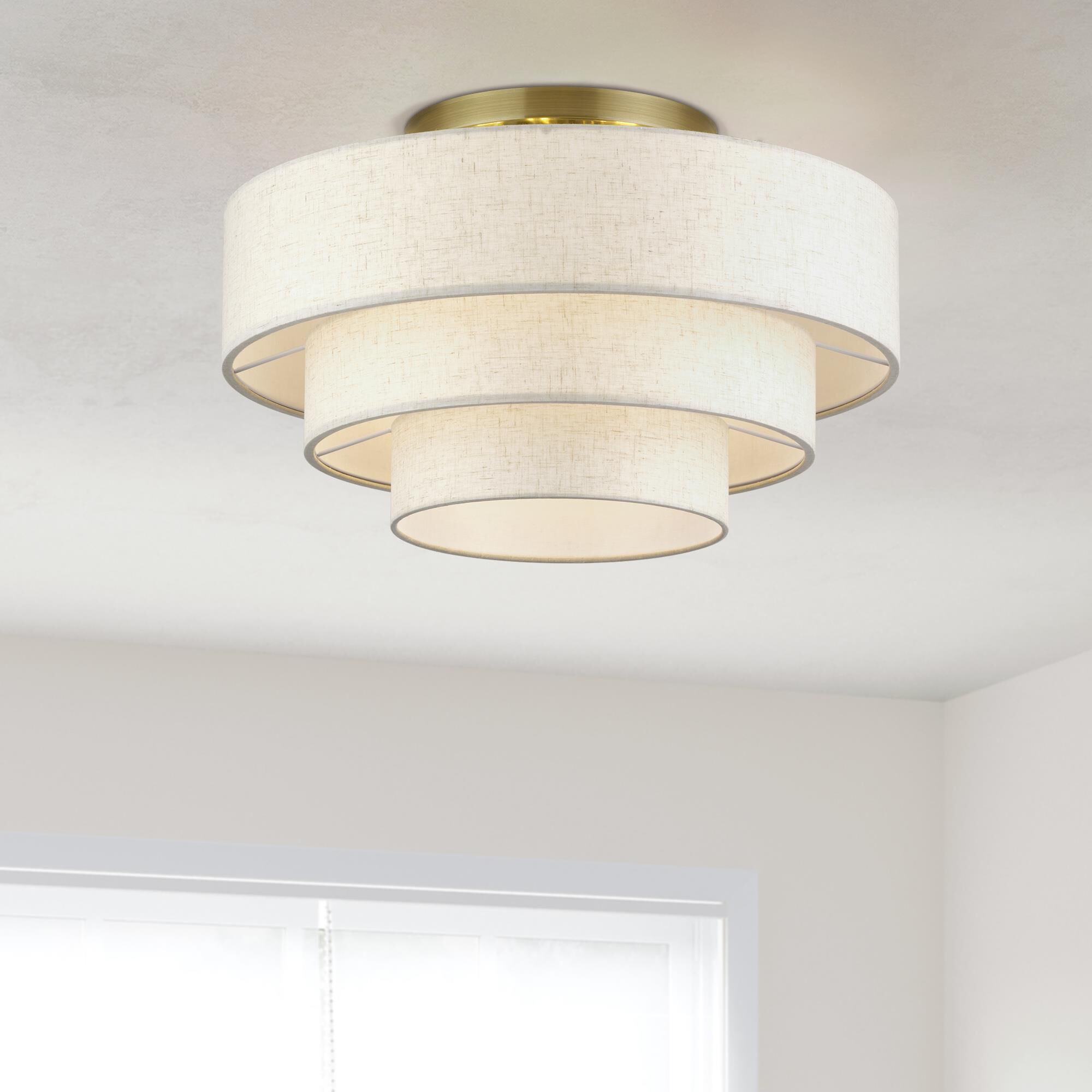 Manorwood 21 Inch Semi Flush Mount by Livex Lighting