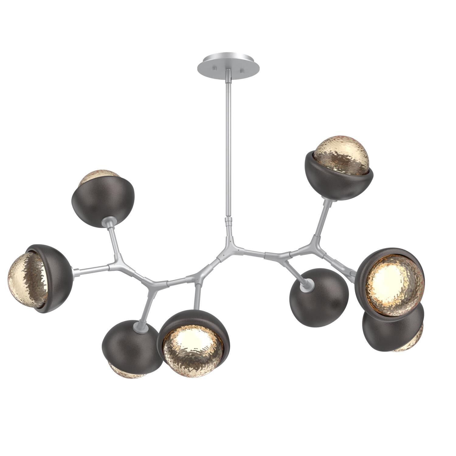 Shown in Classic Silver finish and Amber glass and Graphite accent
