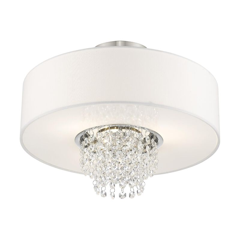 Carlisle 15 Inch 3 Light Semi Flush Mount by Livex Lighting