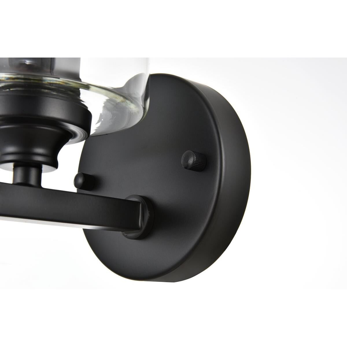 Shown in Black  finish and Clear glass