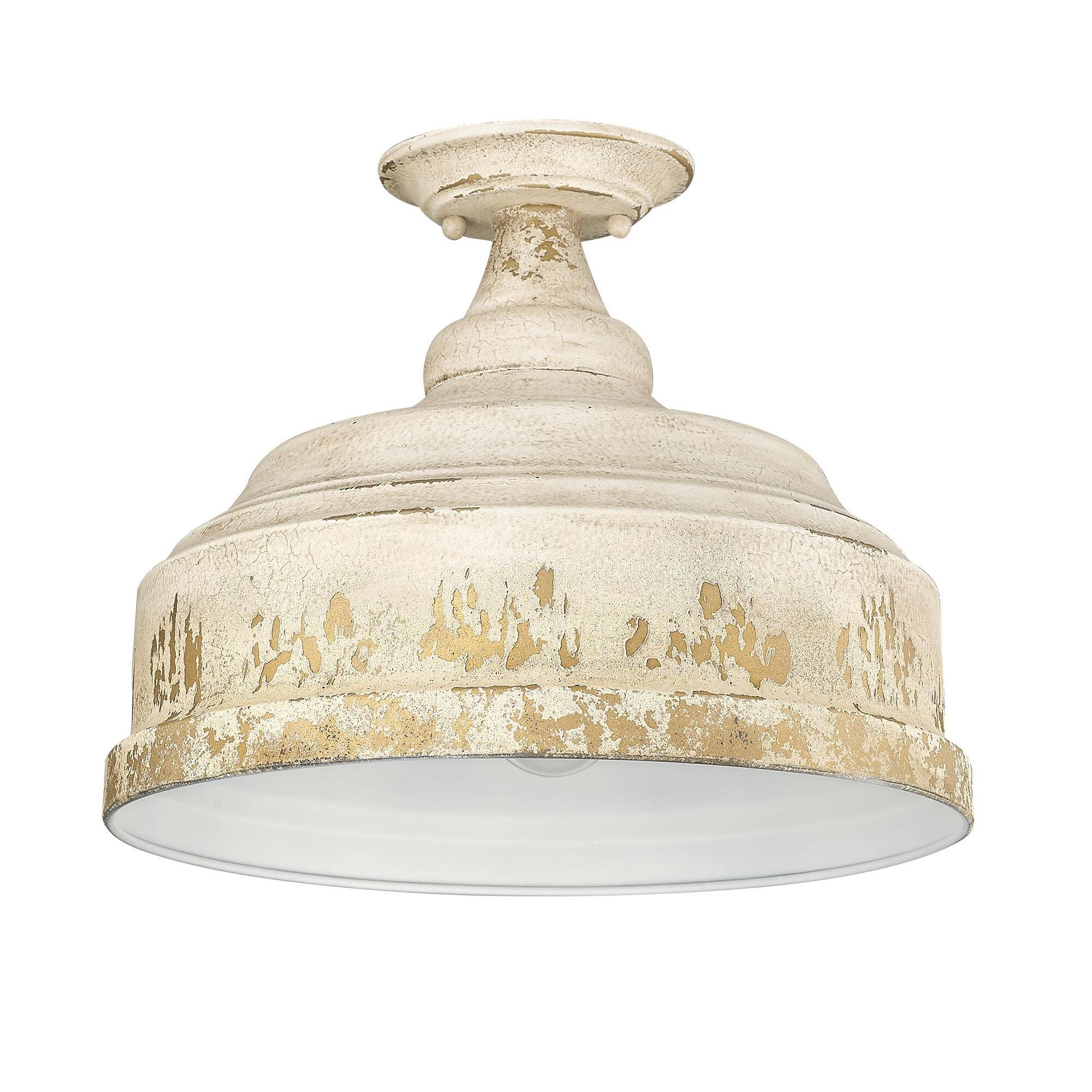 Keating 11 Inch Semi Flush Mount by Golden Lighting