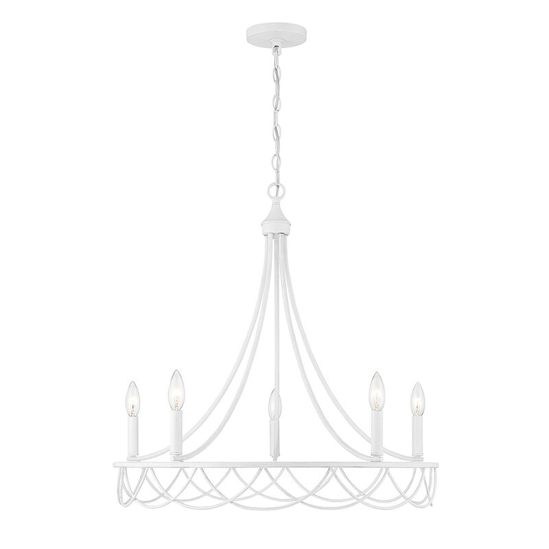 26 Inch 5 Light Chandelier by Meridian Lighting