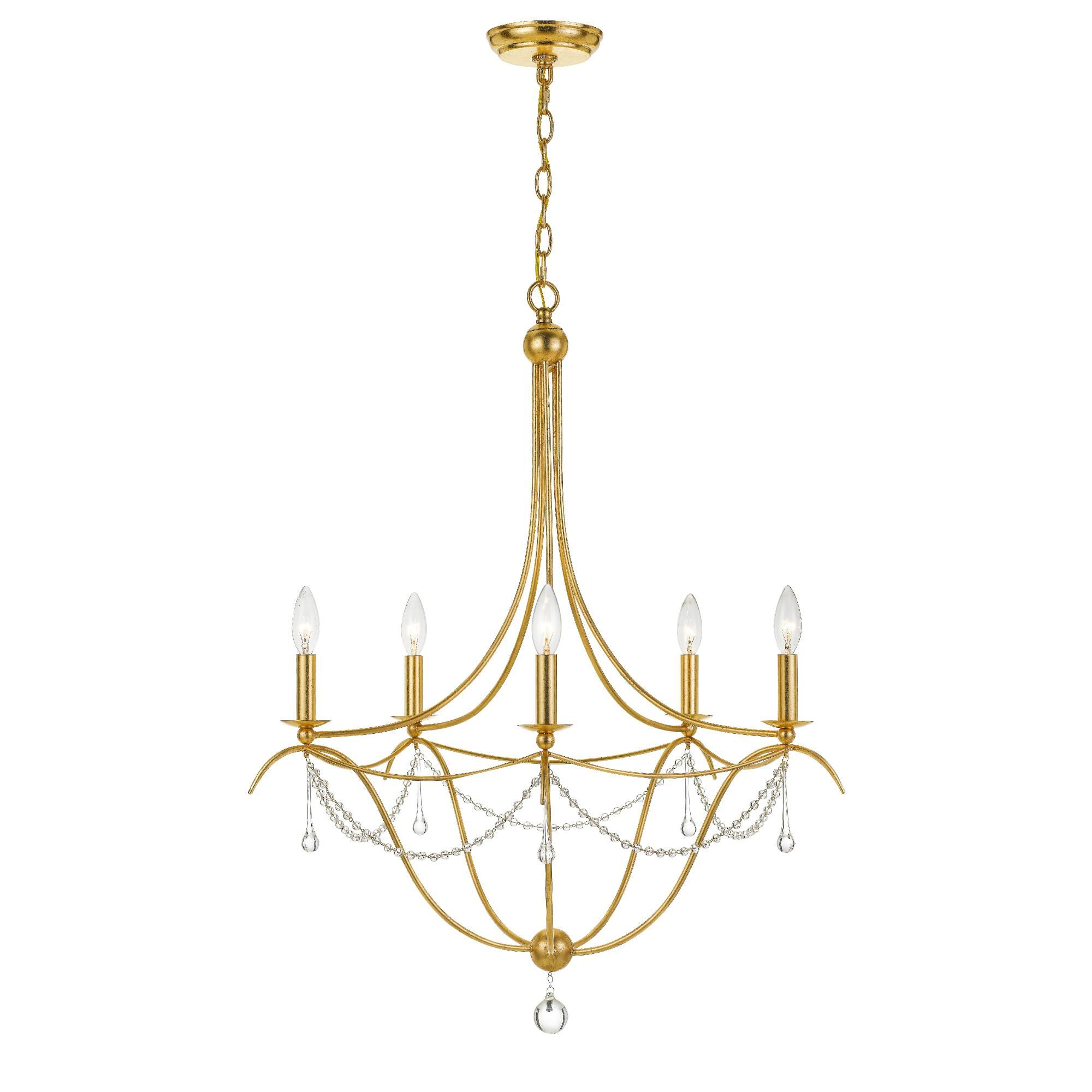 Metro 27 Inch 5 Light Chandelier by Crystorama