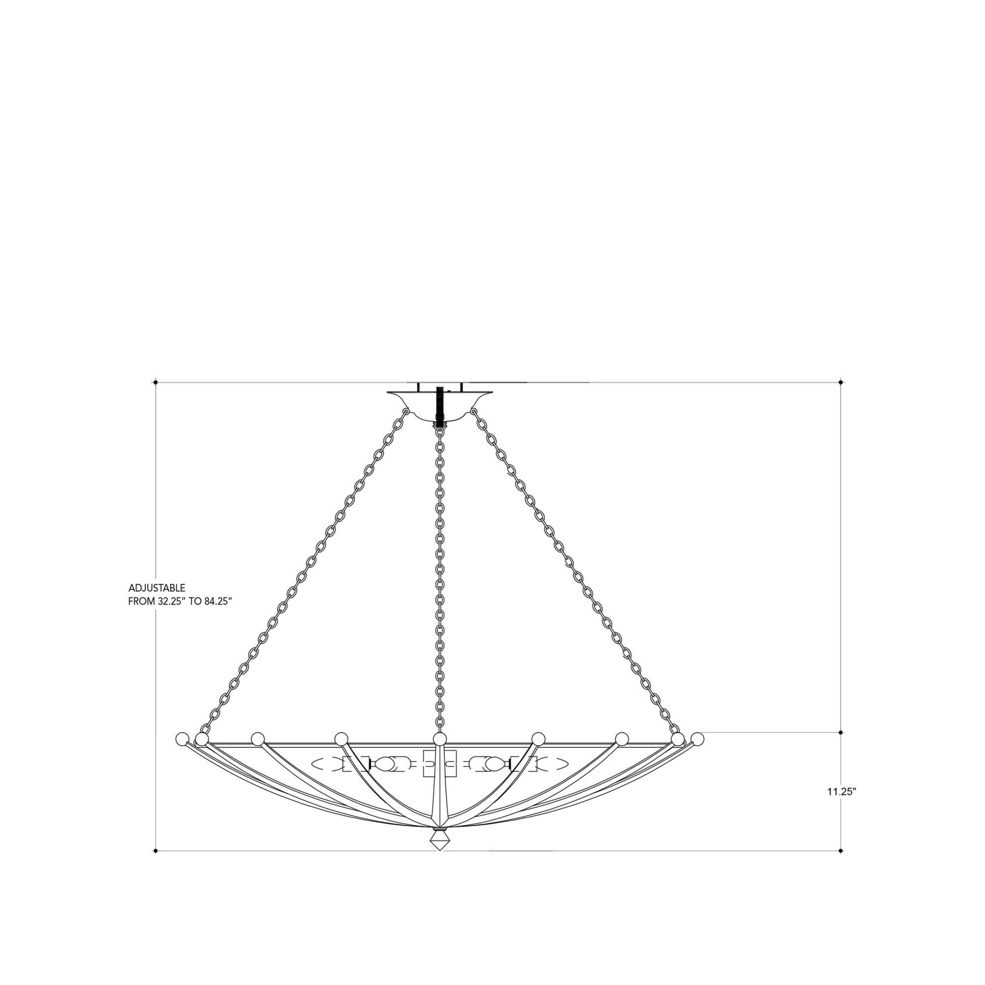 Fontaine 40 Inch Large Pendant by Currey and Company