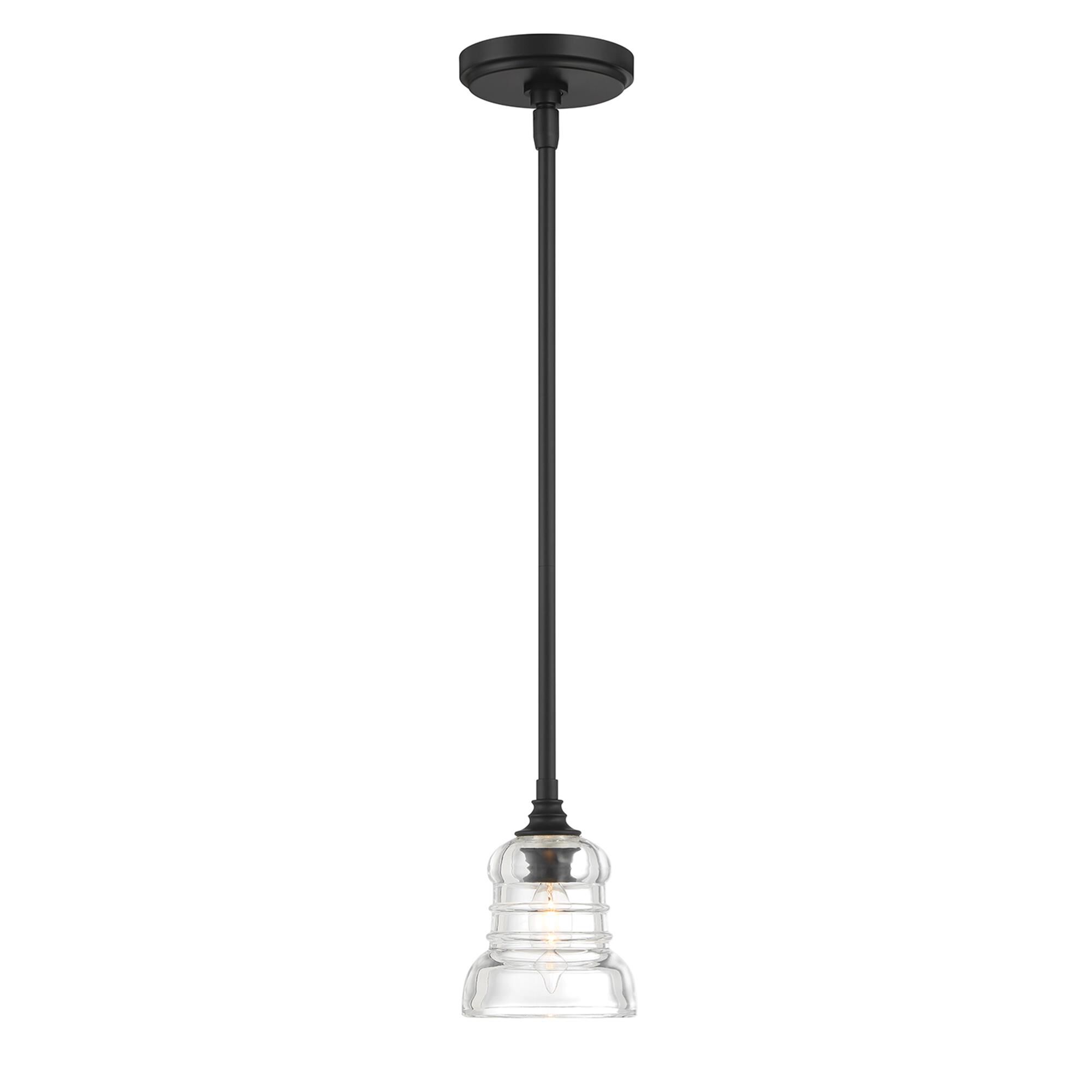 Shown in Matte Black finish and Clear glass