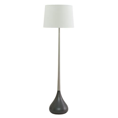 Shown in Oil Rubbed Bronze finish and Cream Linen Hardback shade