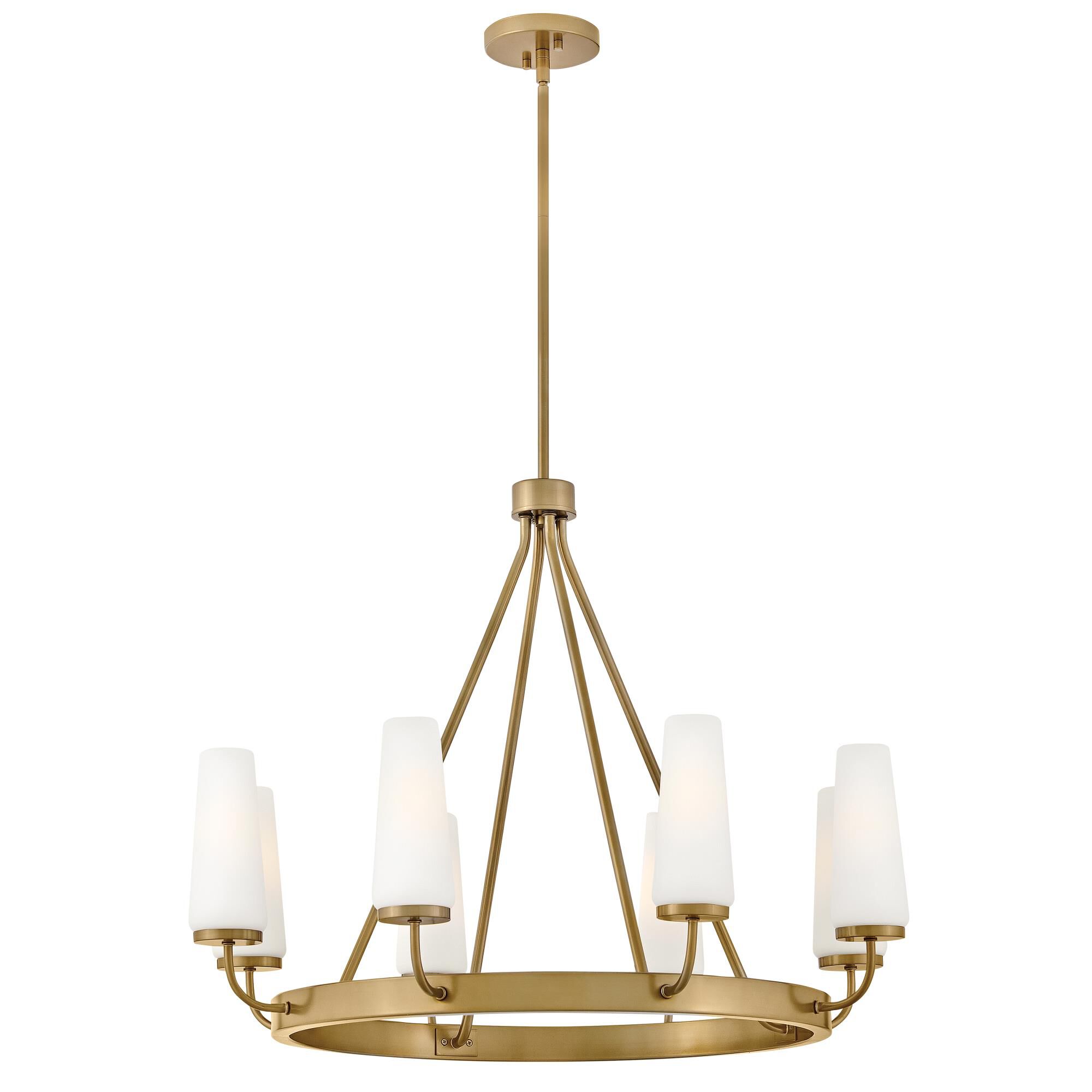 Shown in Gold finish and Etched Opal glass