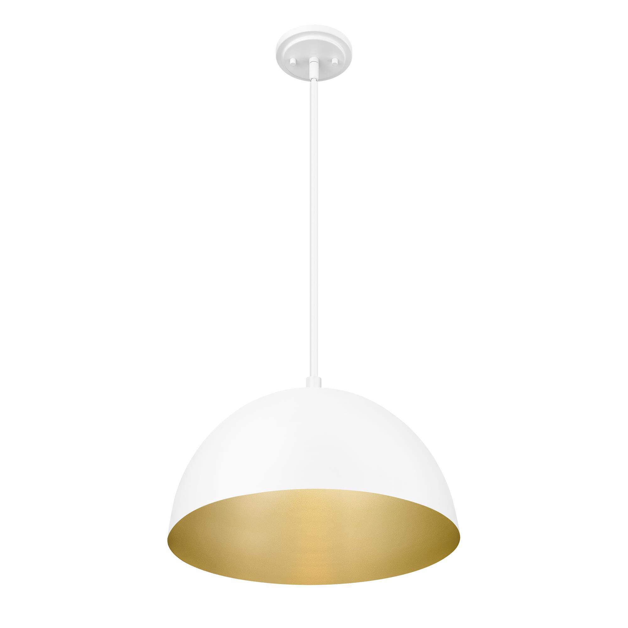 Shown in Matte White finish and Matte White and Gold shade