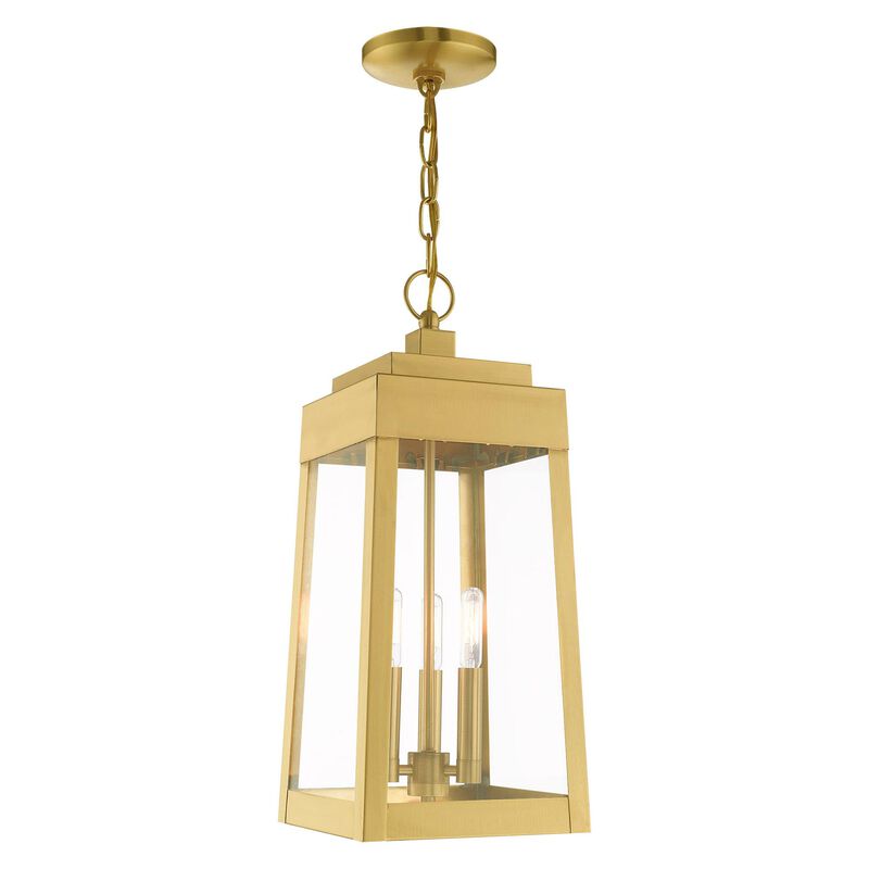 Oslo 19 Inch Tall 3 Light Outdoor Hanging Lantern by Livex Lighting