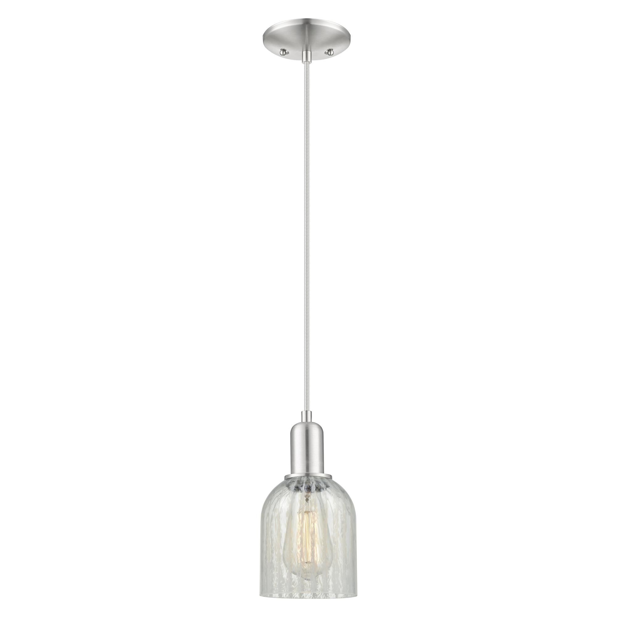 Shown in Brushed Satin Nickel finish and Mouchette glass