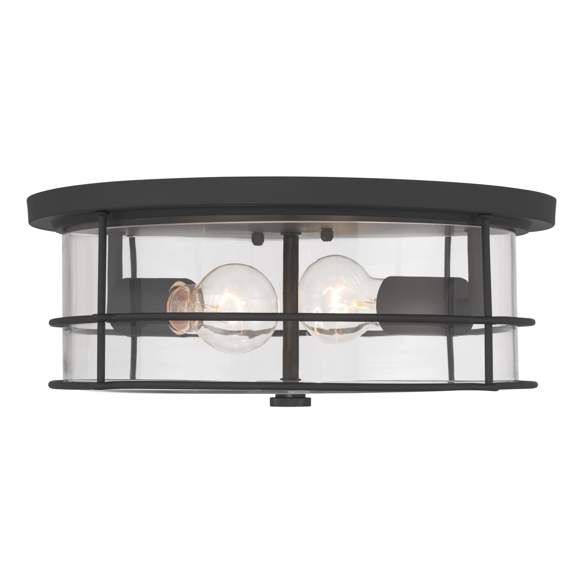 Shown in Dark Matte Black finish and Clear glass