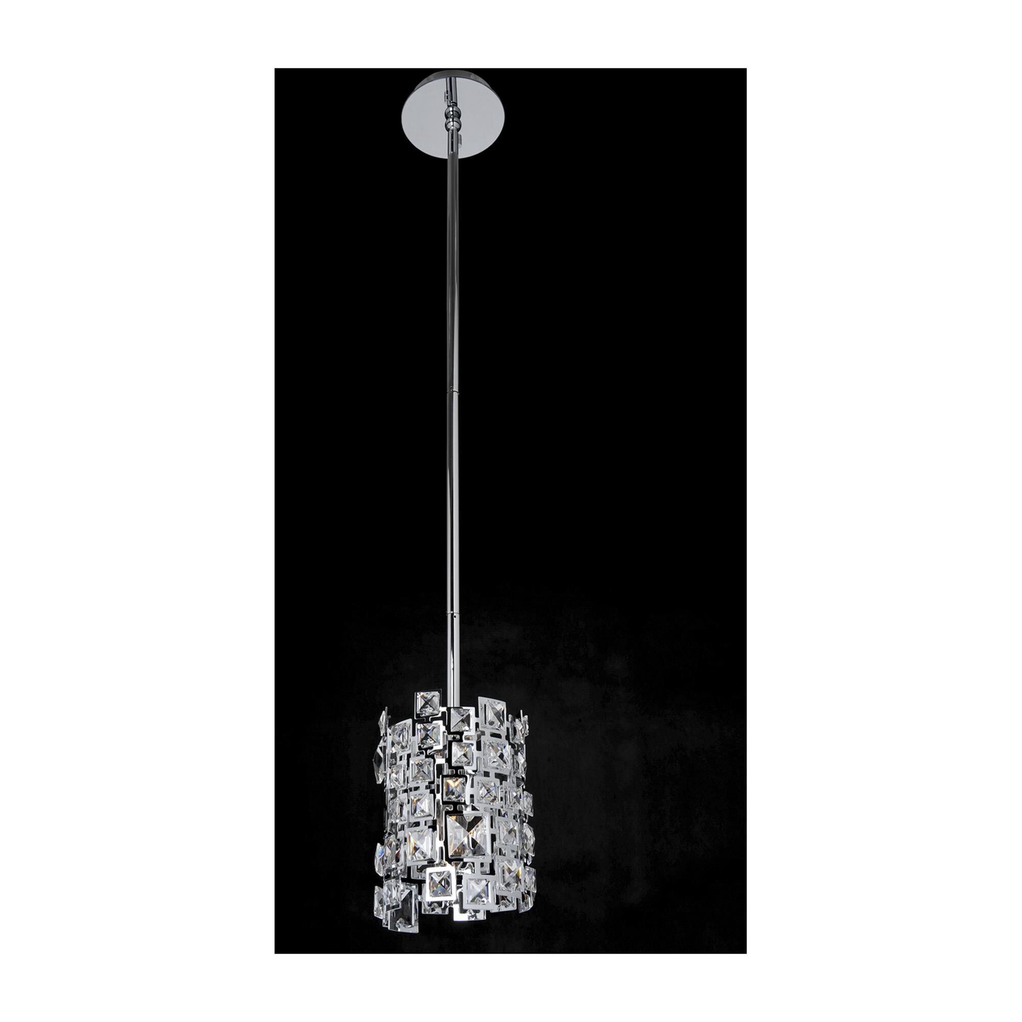 Shown in Chrome finish and Firenze Clear crystal