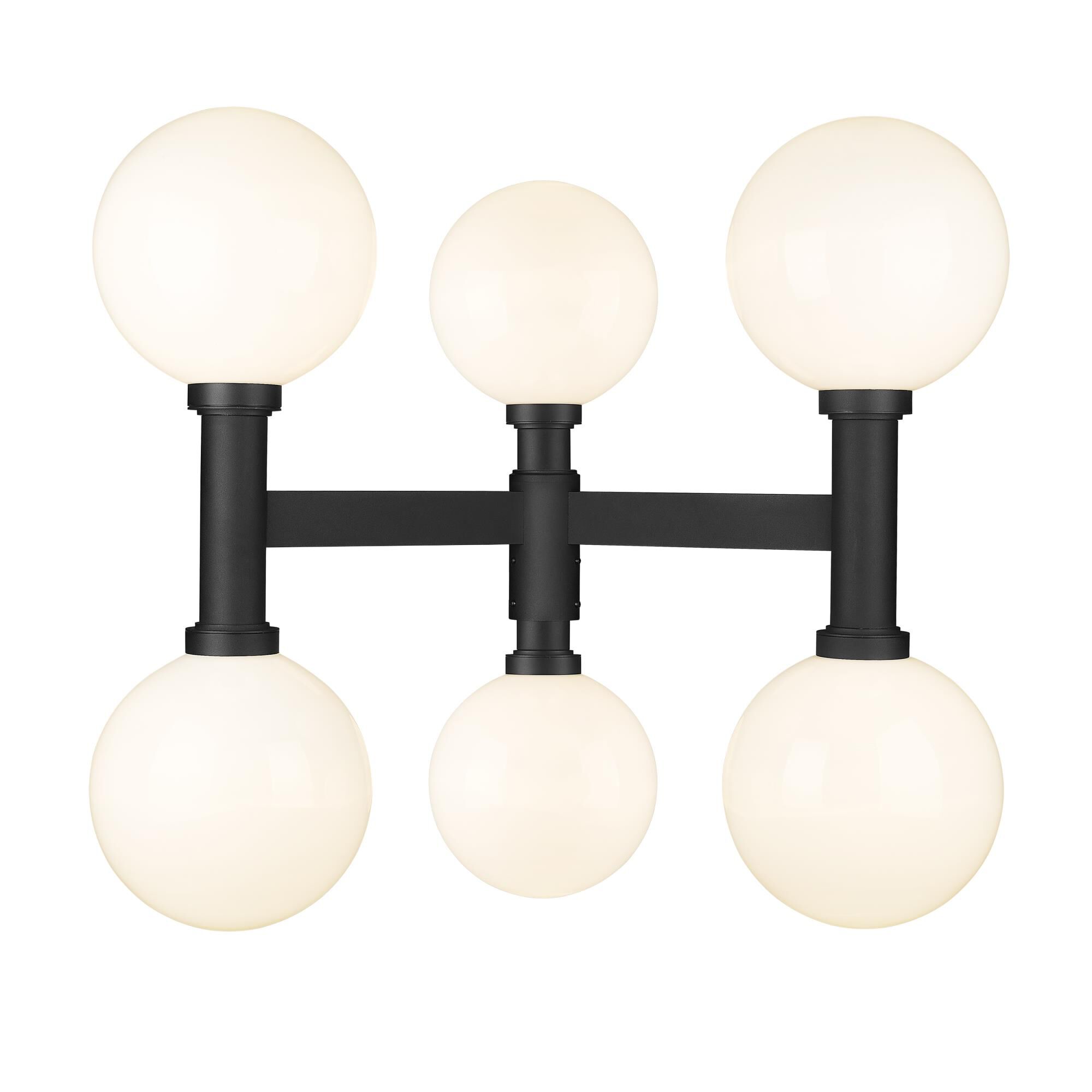 Shown in Black finish and Opal glass